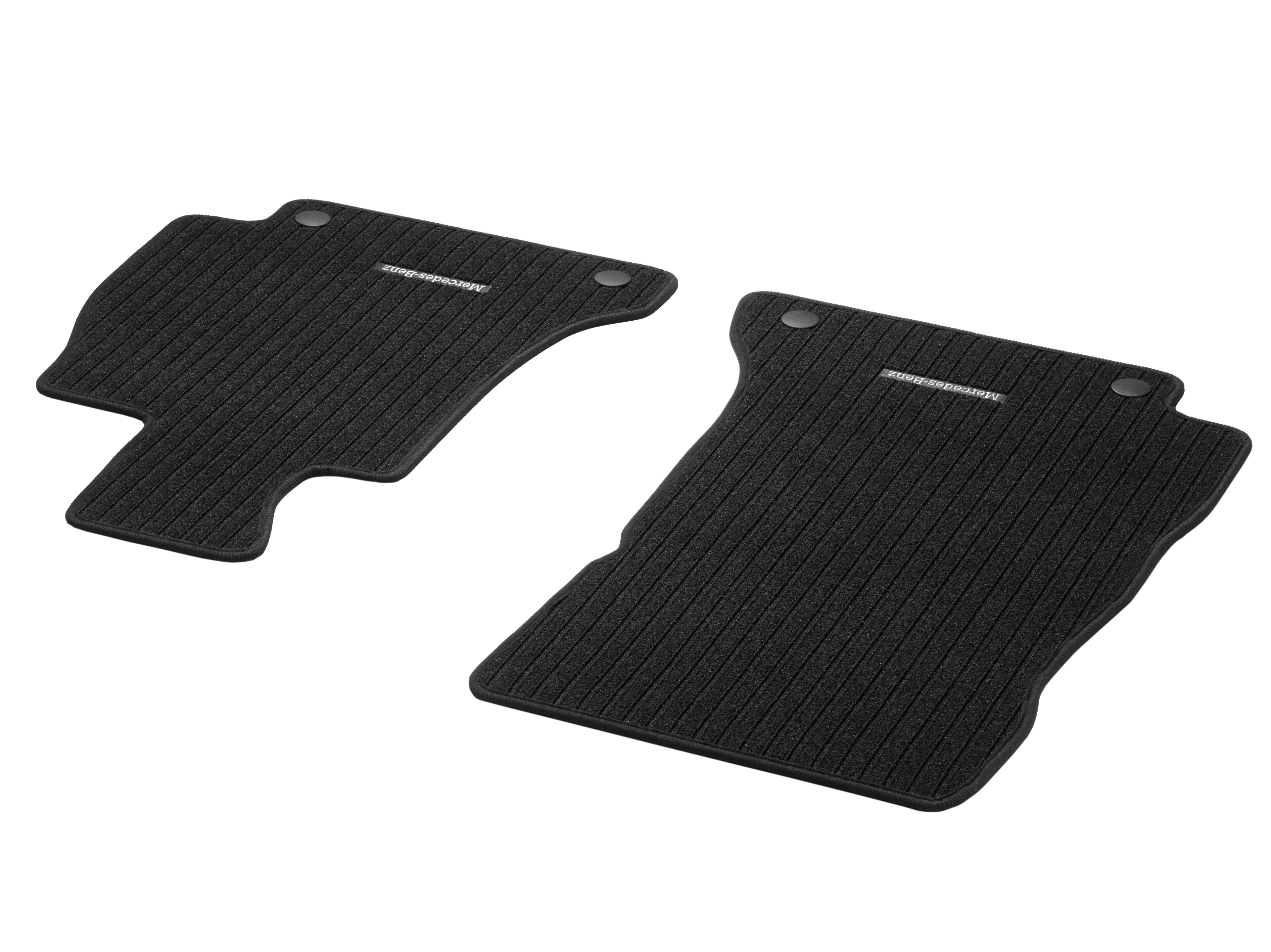 Ribbed mats, CLASSIC, Driver/front passenger's mat, Set of 2 - RHD, black, Black edging