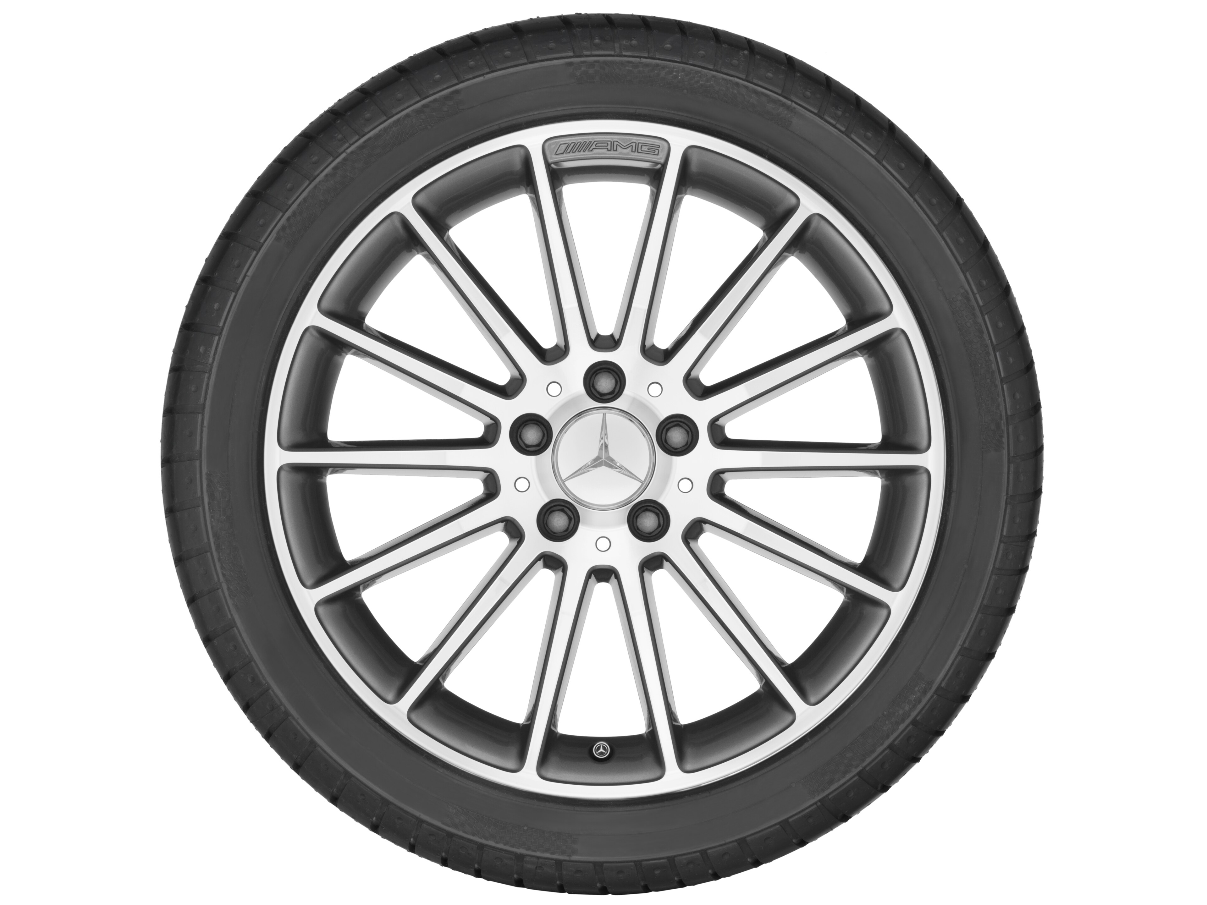 AMG multi-spoke wheel, 45.7 cm (18-inch) - 7,5 J x 18 ET 52, titanium grey, high-sheen