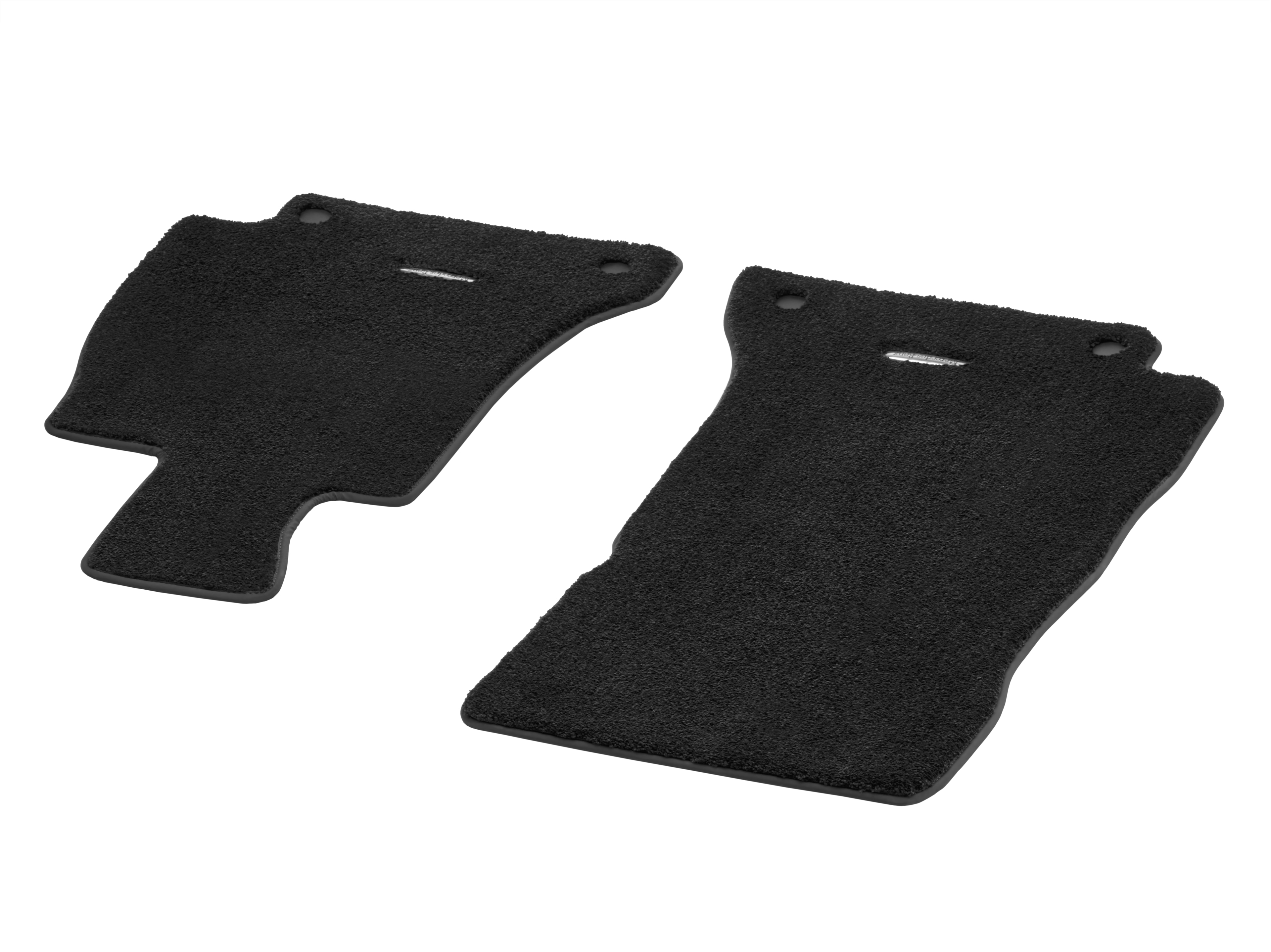 Velour floor mats EXCLUSIVE, Driver/front passenger's mat, Set of 2 - RHD, black, Black edging