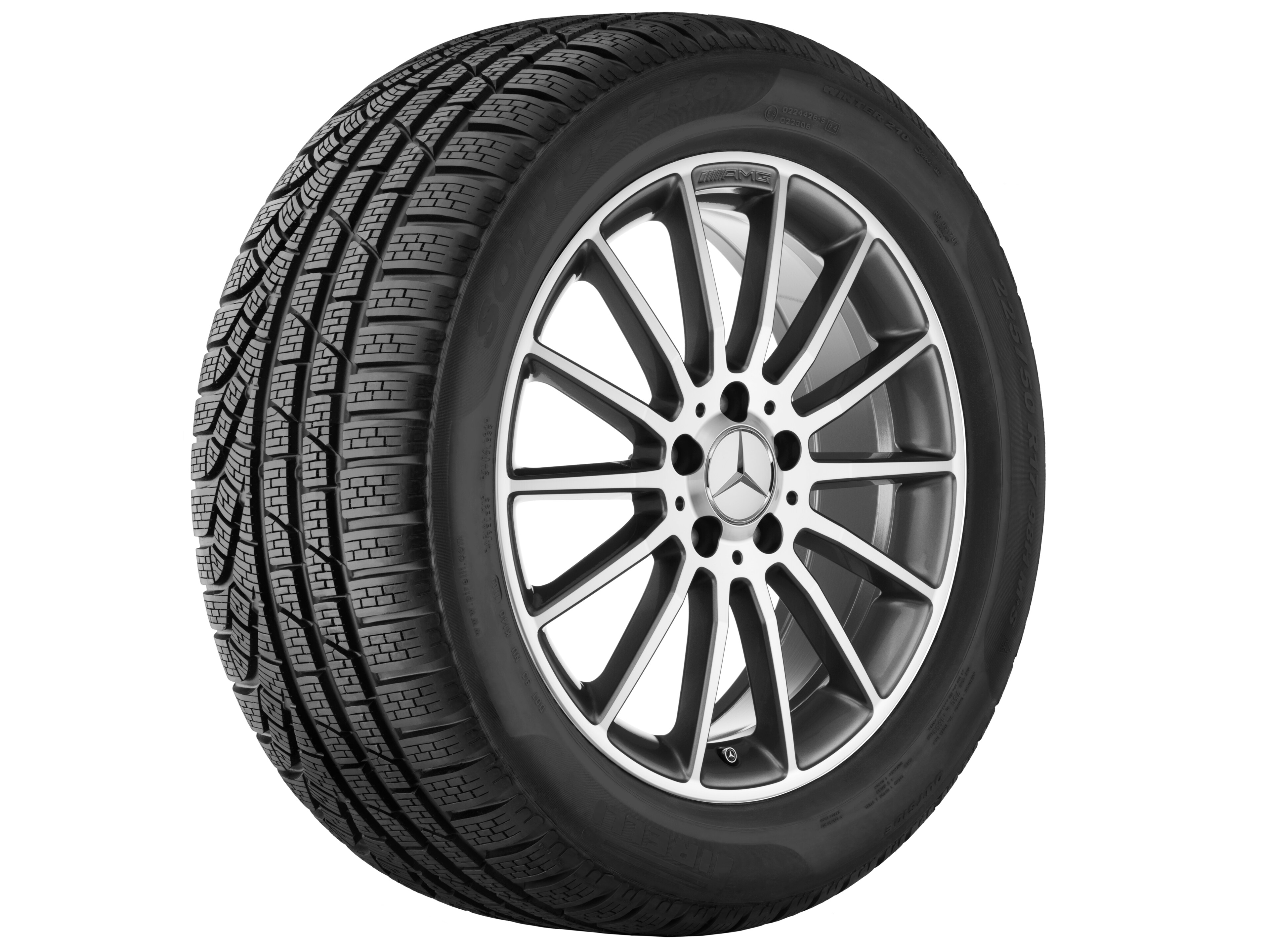 AMG multi-spoke wheel, 45.7 cm (18-inch) - 7,5 J x 18 ET 52, titanium grey, high-sheen