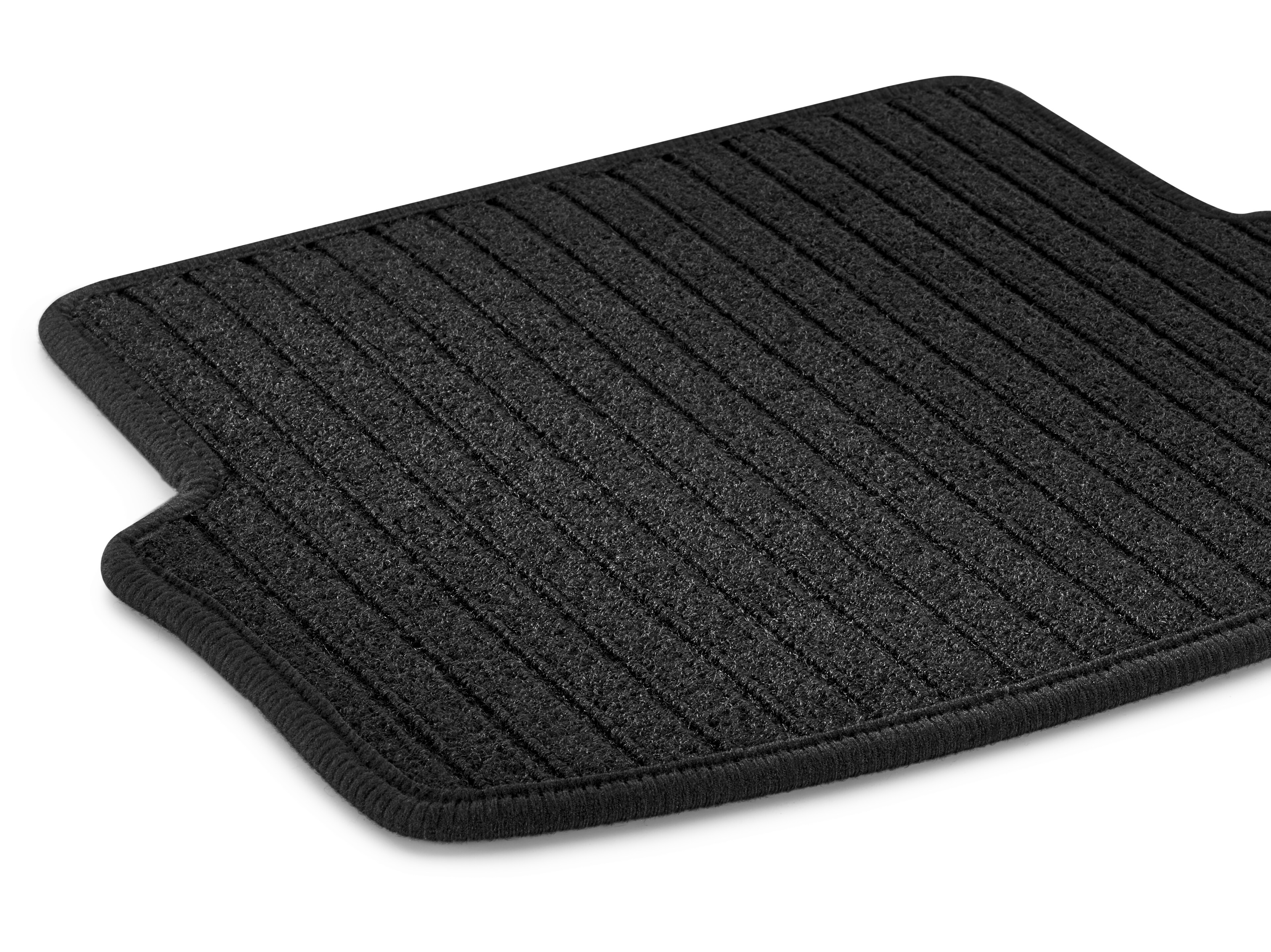 Ribbed mats, CLASSIC, Rear, Set of 2 - LHD/RHD, black, Black edging