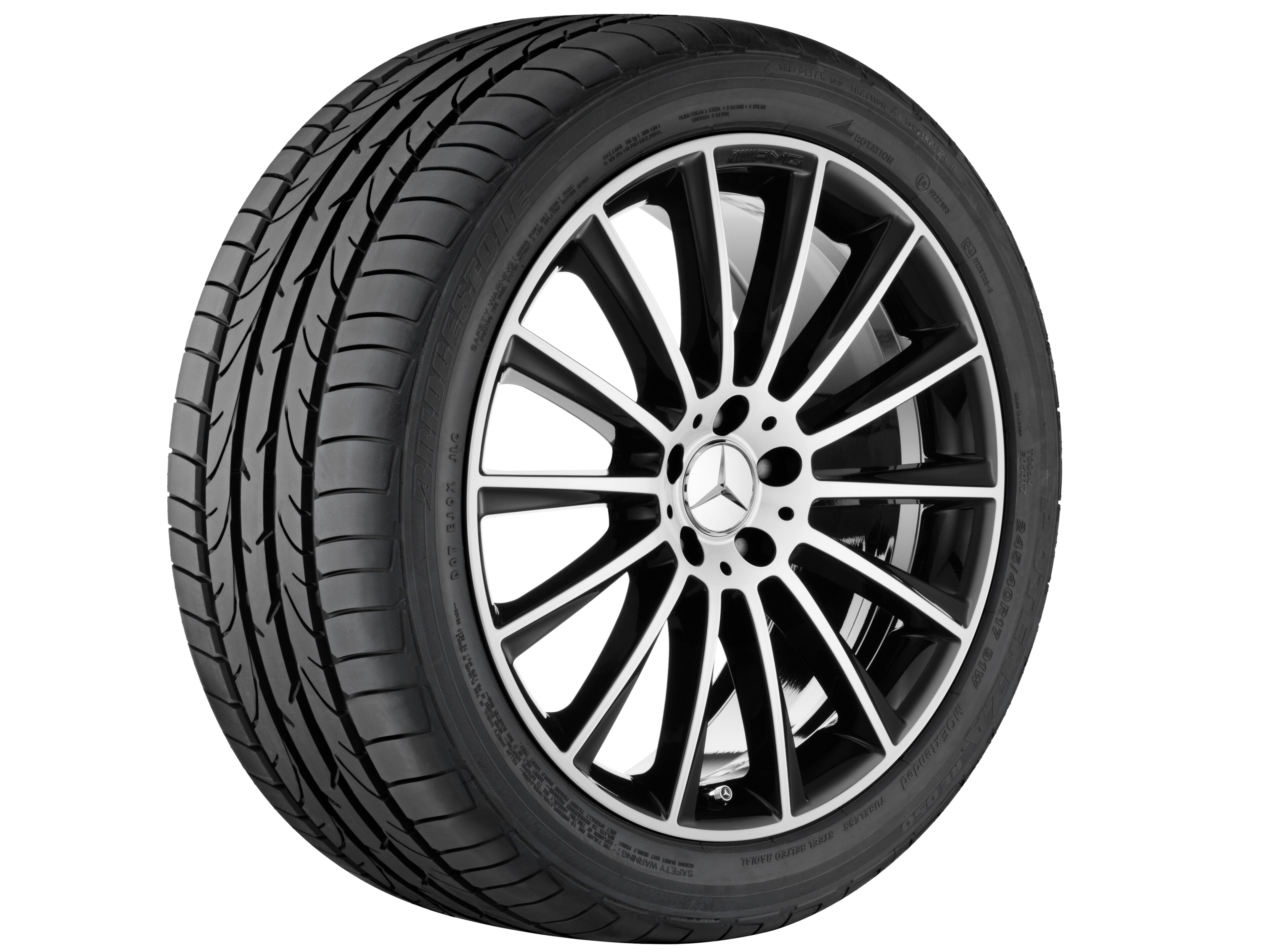 AMG multi-spoke wheel, 50.8 cm (20-inch) - 9,5 J x 20 ET 38, black, high-sheen