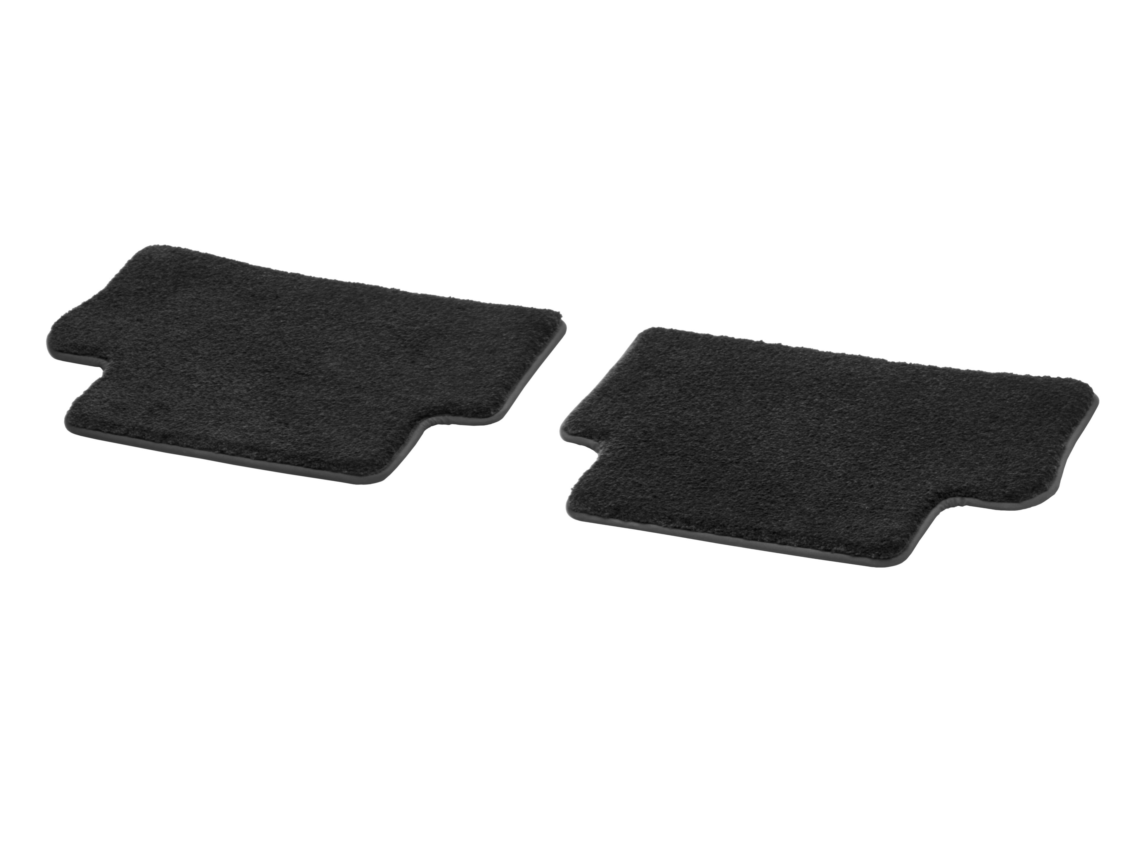 Velour floor mats EXCLUSIVE, Rear, Set of 2 - LHD/RHD, black