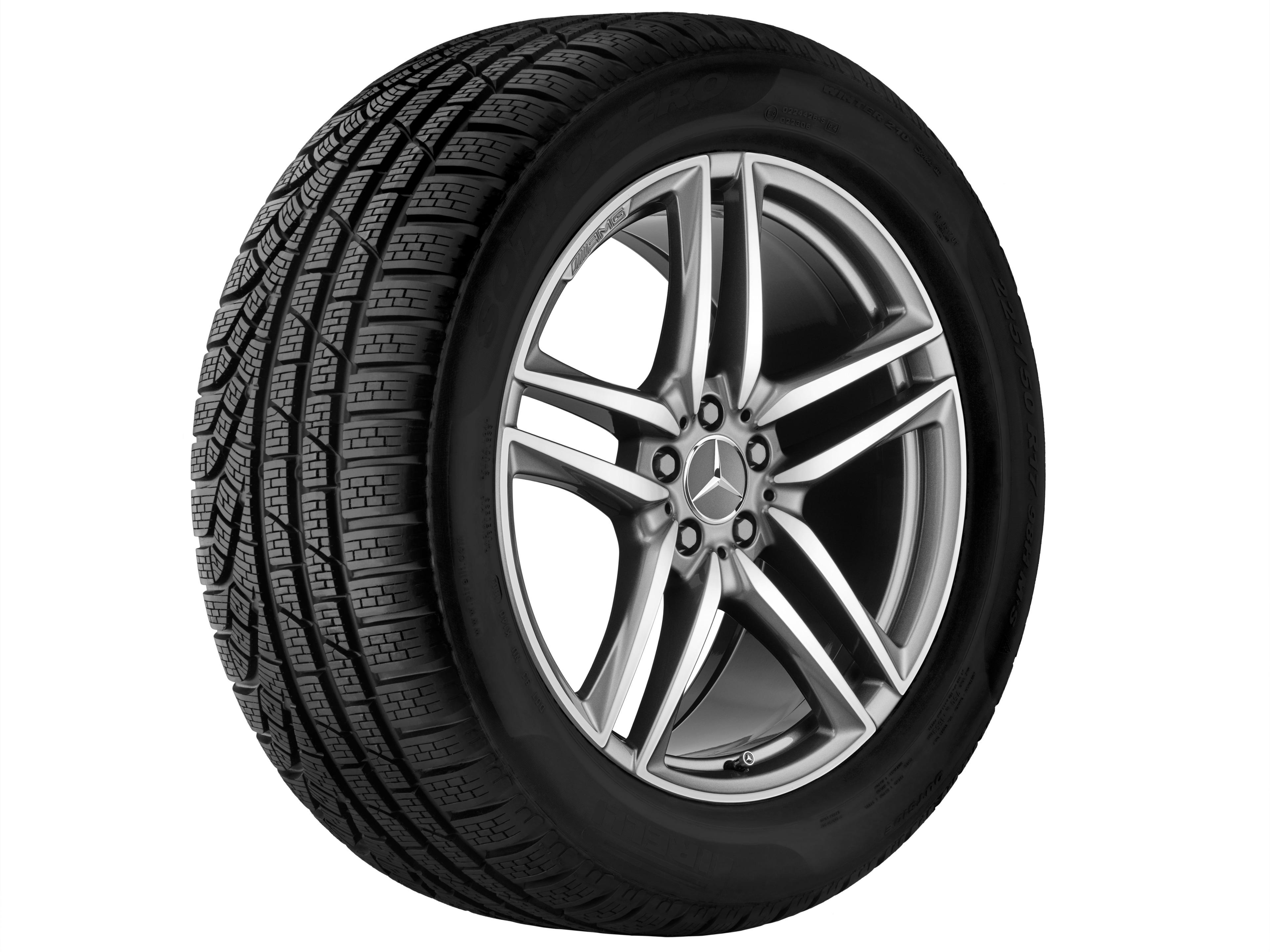 AMG 5-twin-spoke wheel, 50.8 cm (20-inch) - 9,5 J x 20 ET 25, titanium grey, high-sheen