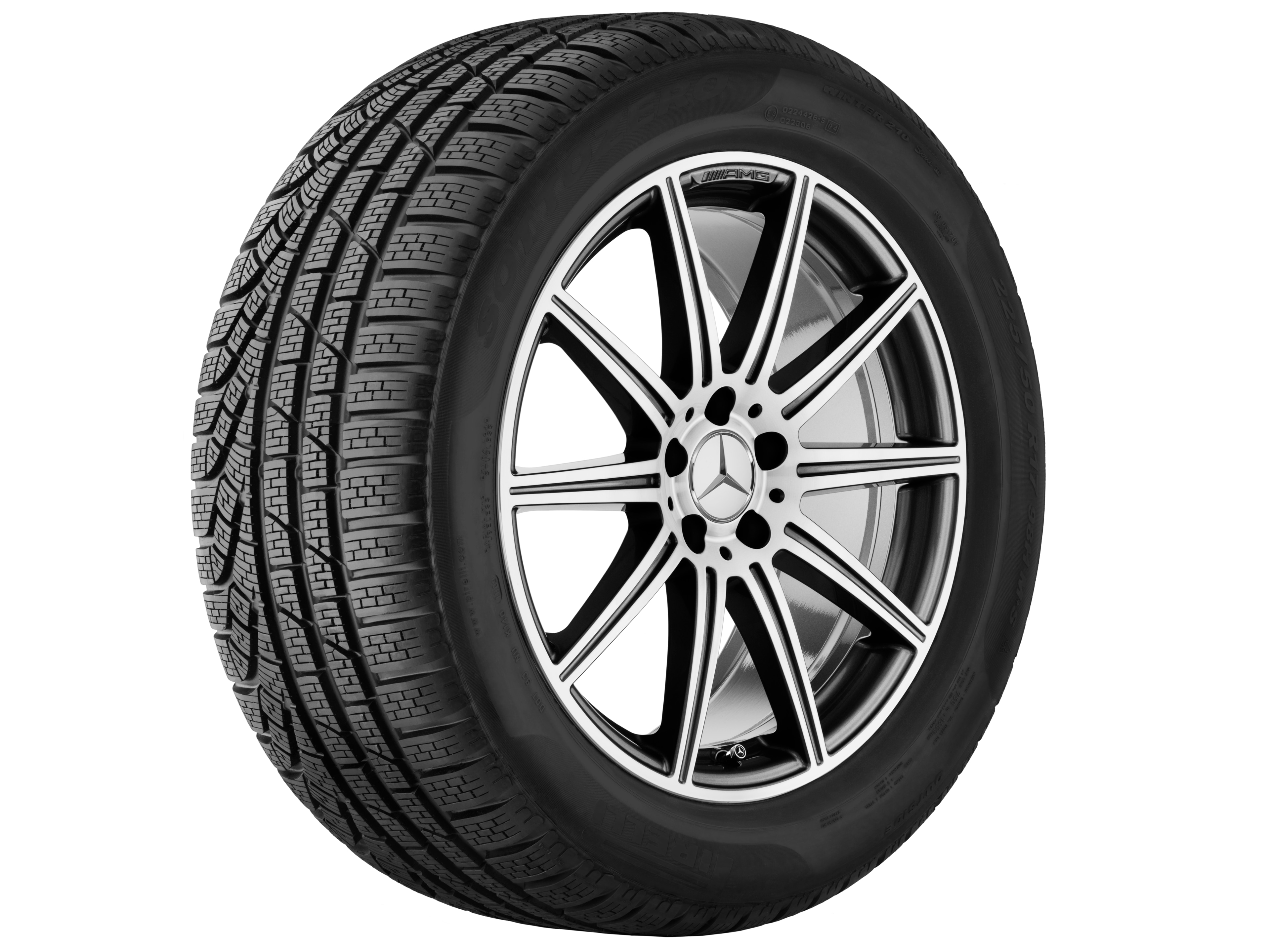 AMG 10-spoke wheel, 48.3 cm (19-inch) - 9,5 J x 19 ET 52, titanium grey, high-sheen