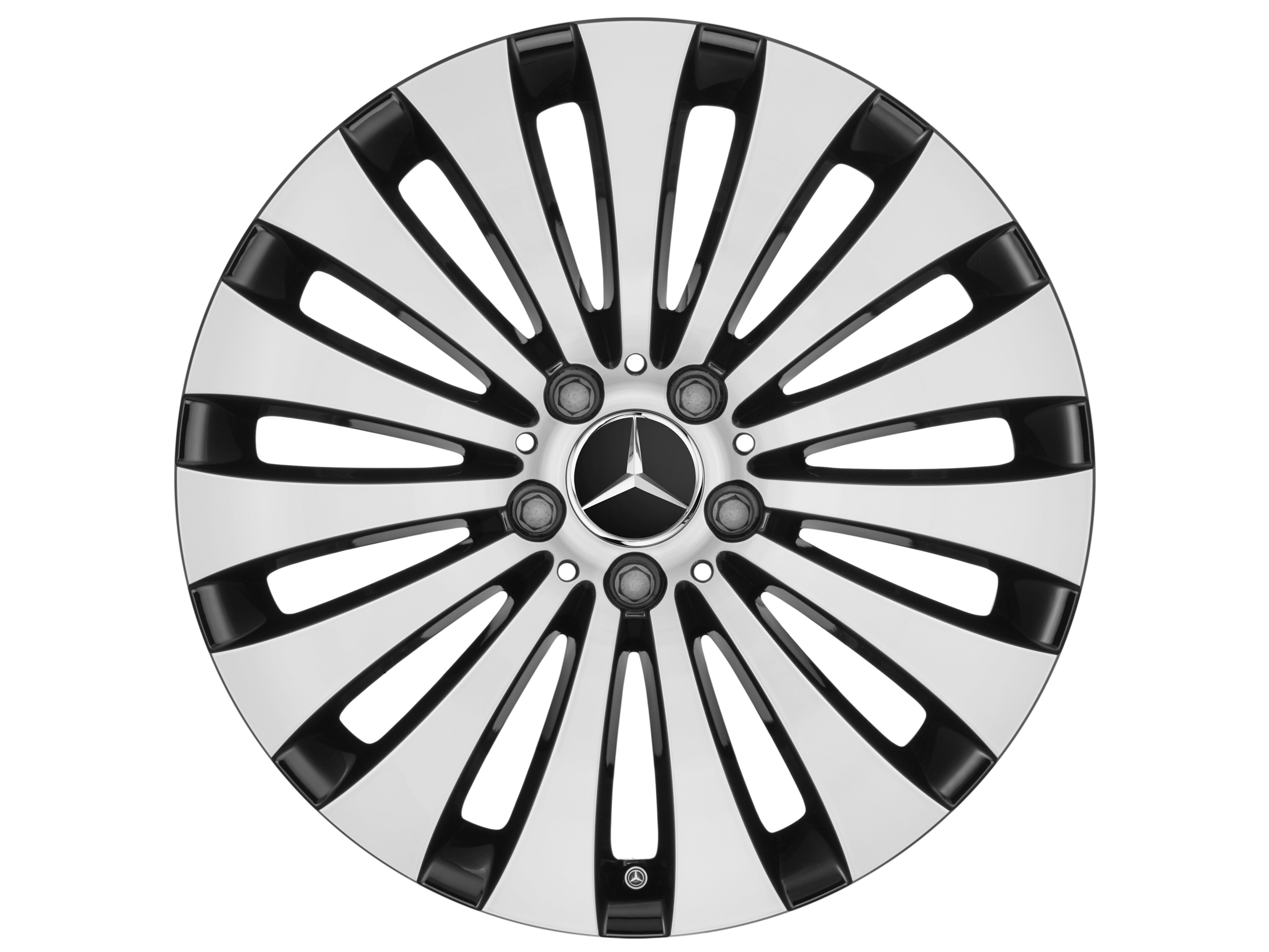 Multi-spoke wheel, 45.7 cm (18-inch) - 8 J x 18 ET 43, black, high-sheen