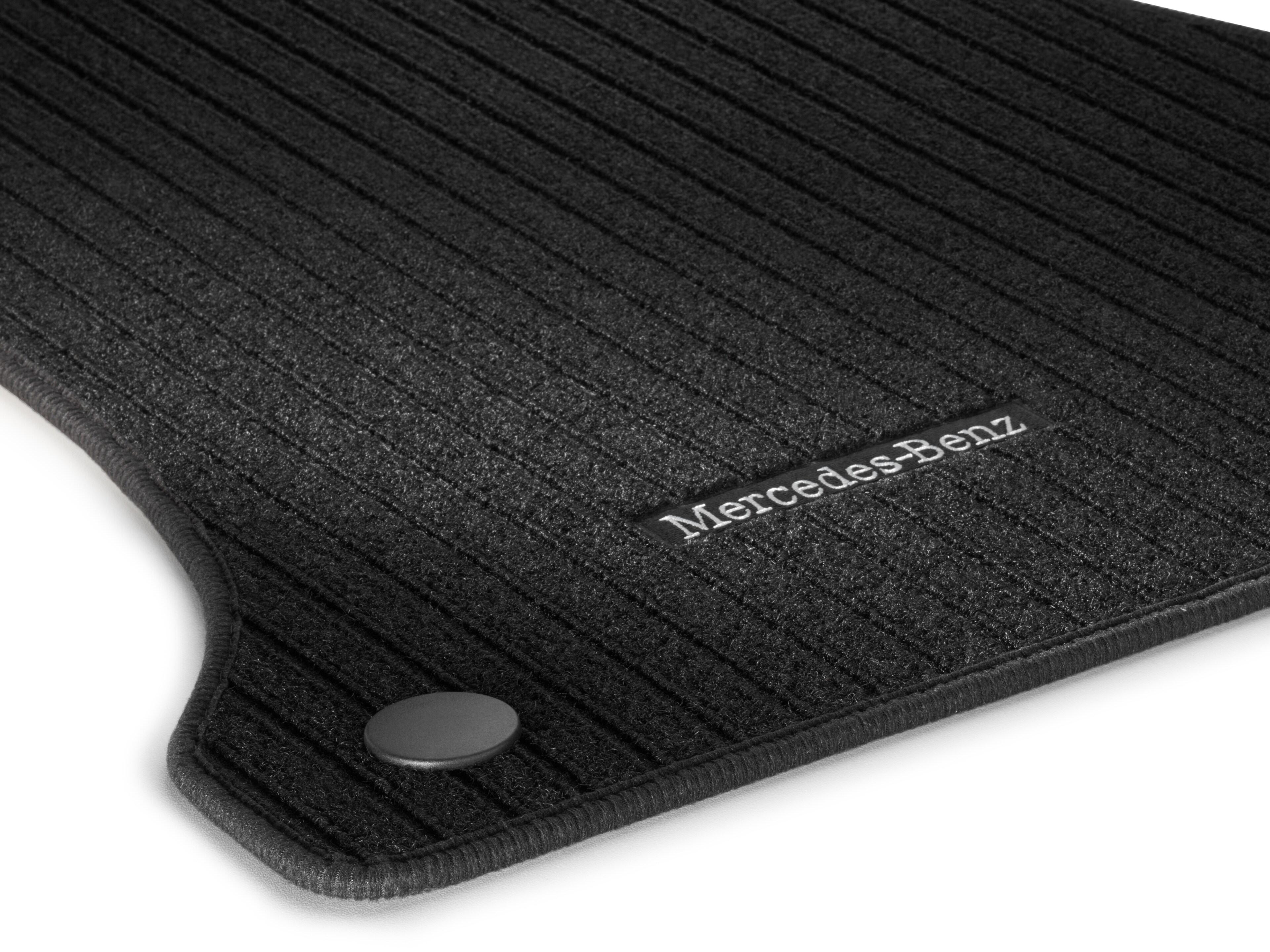 Ribbed mats, CLASSIC, Driver/front passenger's mat, Set of 2 - RHD, black, Black edging