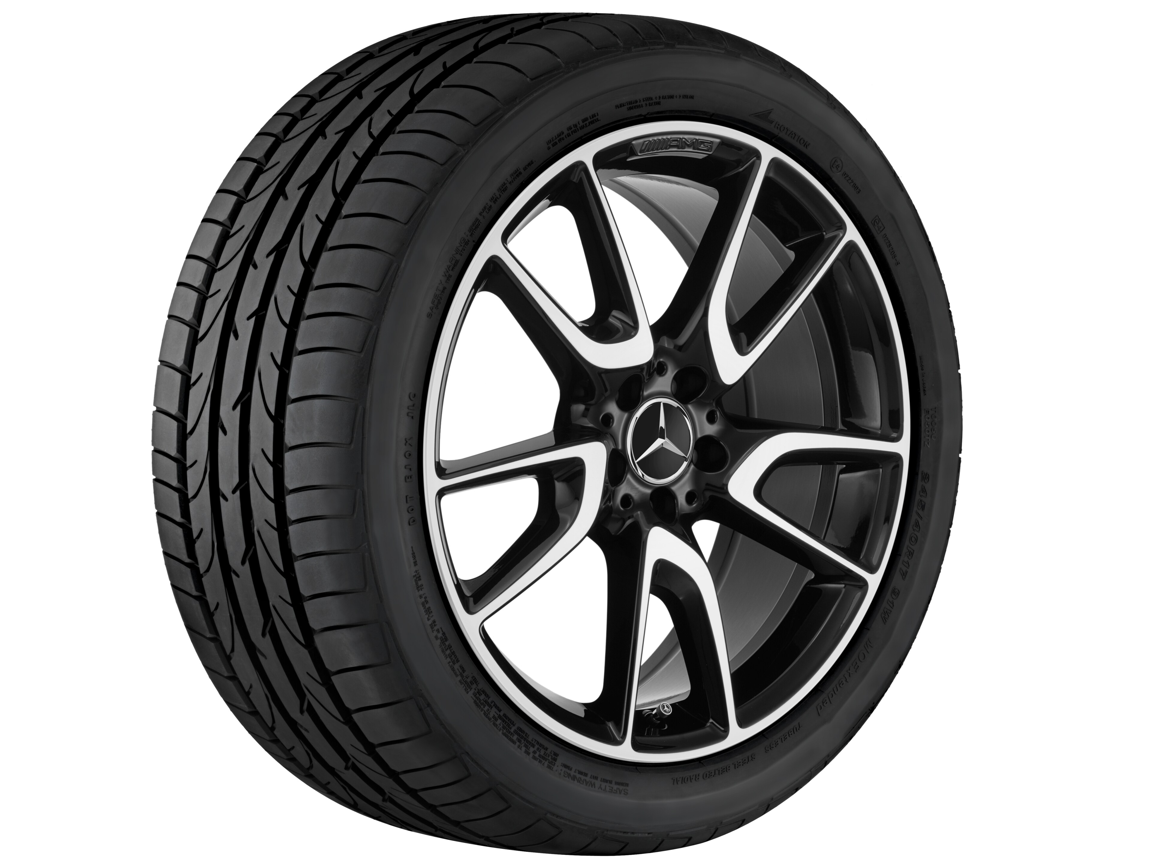 AMG 5-twin-spoke wheel, 50.8 cm (20-inch) - 8 J x 20 ET 20, black, high-sheen