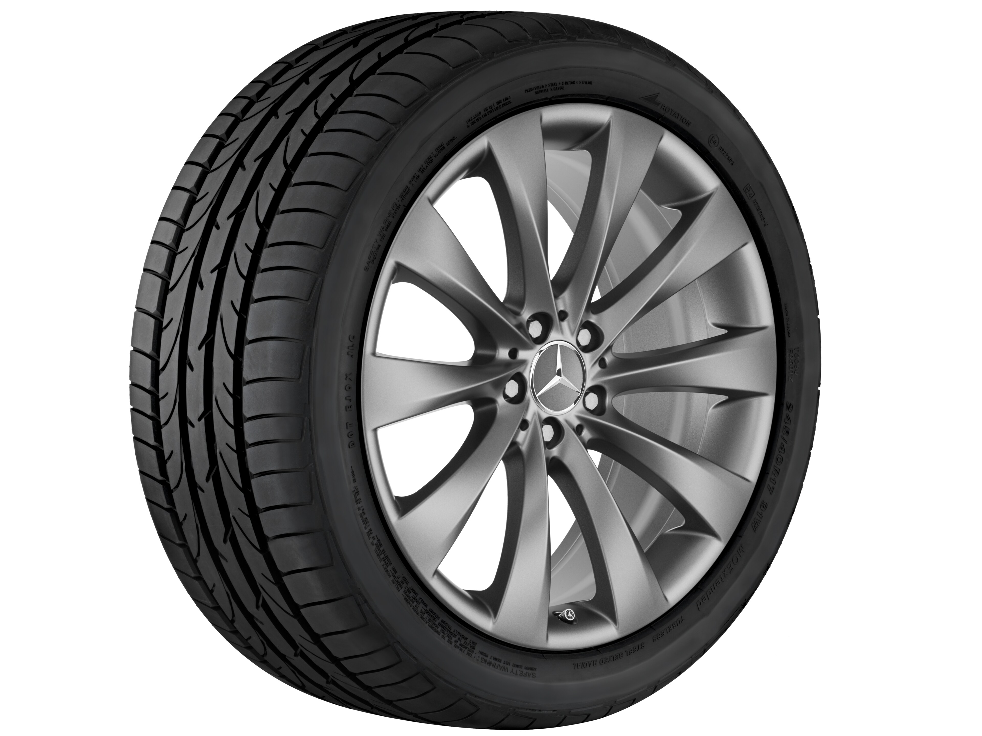 10-spoke wheel, 50.8 cm (20-inch) - 9,5 J x 20 ET 43,5, matt himalaya grey