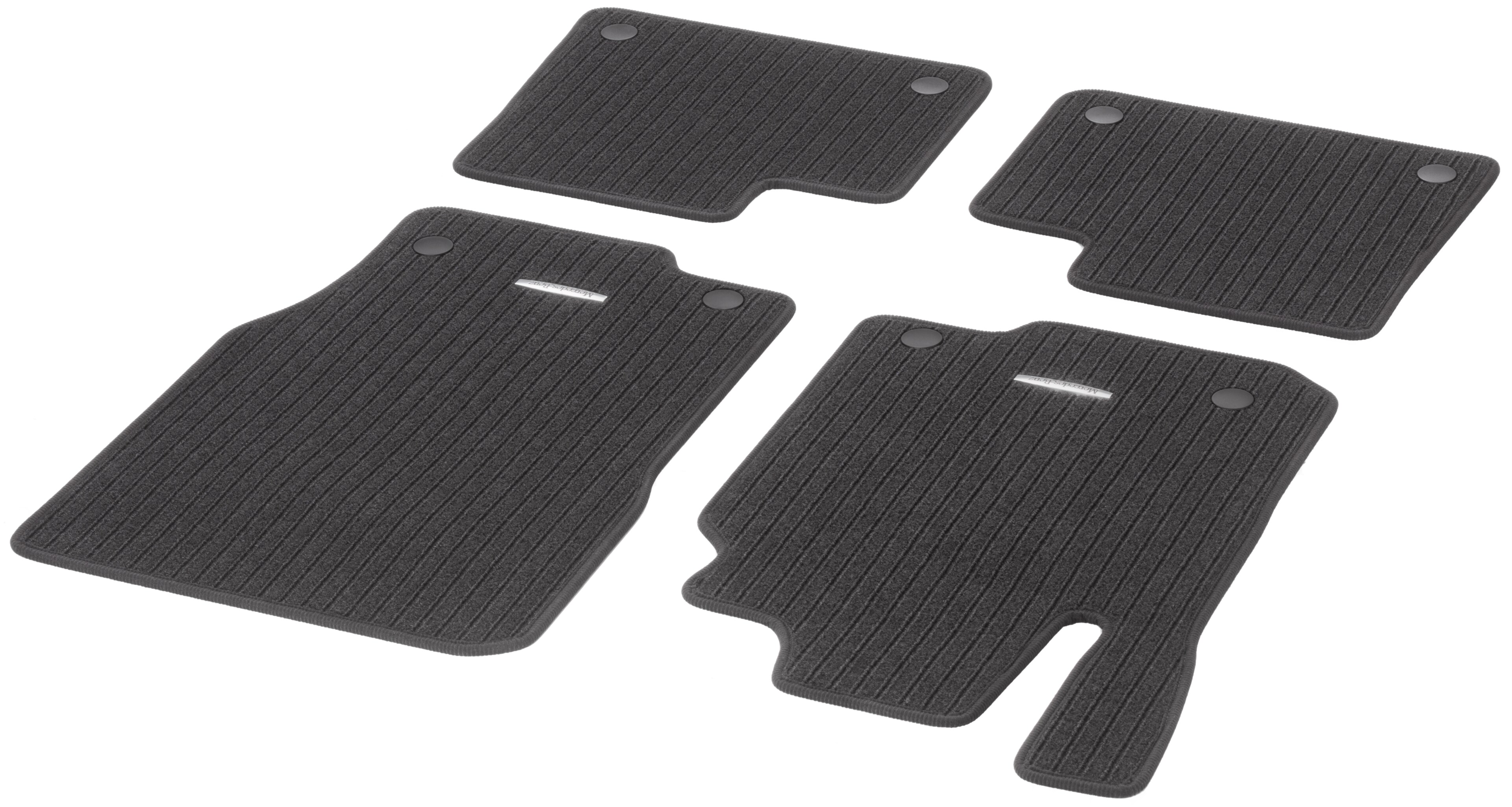 Ribbed mats, CLASSIC, Set, Set of 4 - LHD, basalt grey
