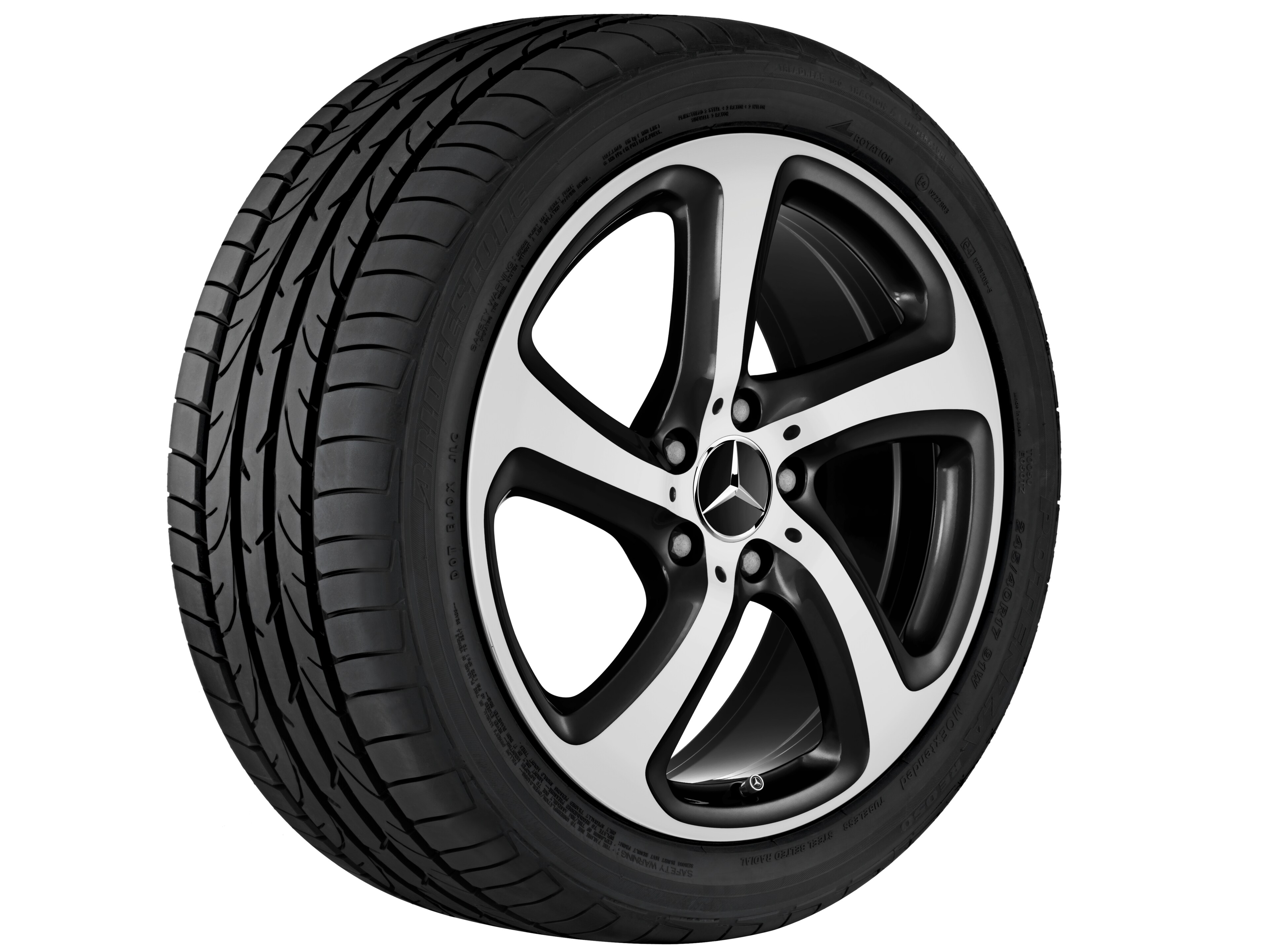 5-spoke wheel, 45.7 cm (18-inch), High-sheen finish - 9 J x 18 ET 53, black, high-sheen