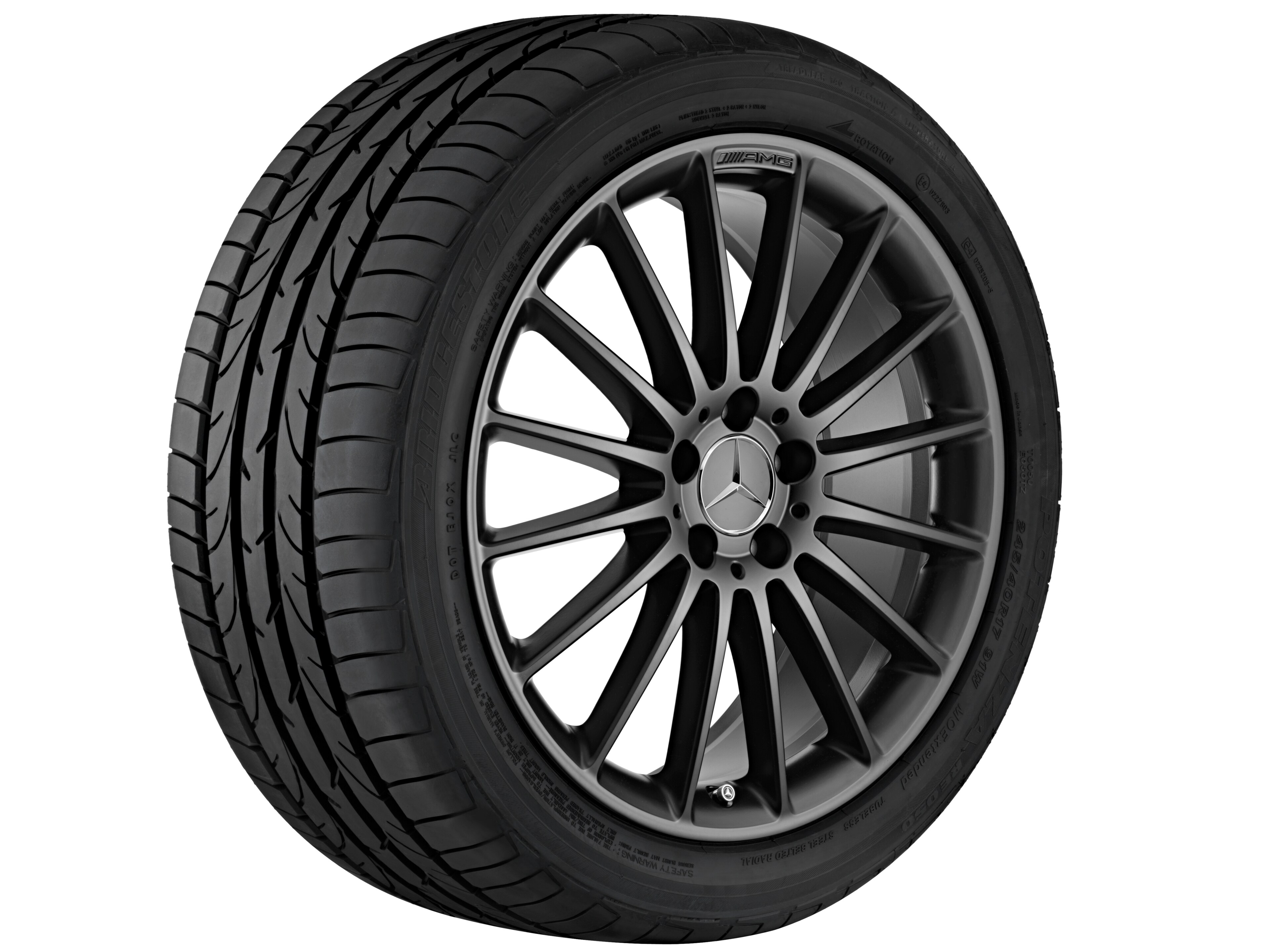 AMG multi-spoke wheel, 48.3 cm (19-inch) - 8 J x 19 ET 48, matt black