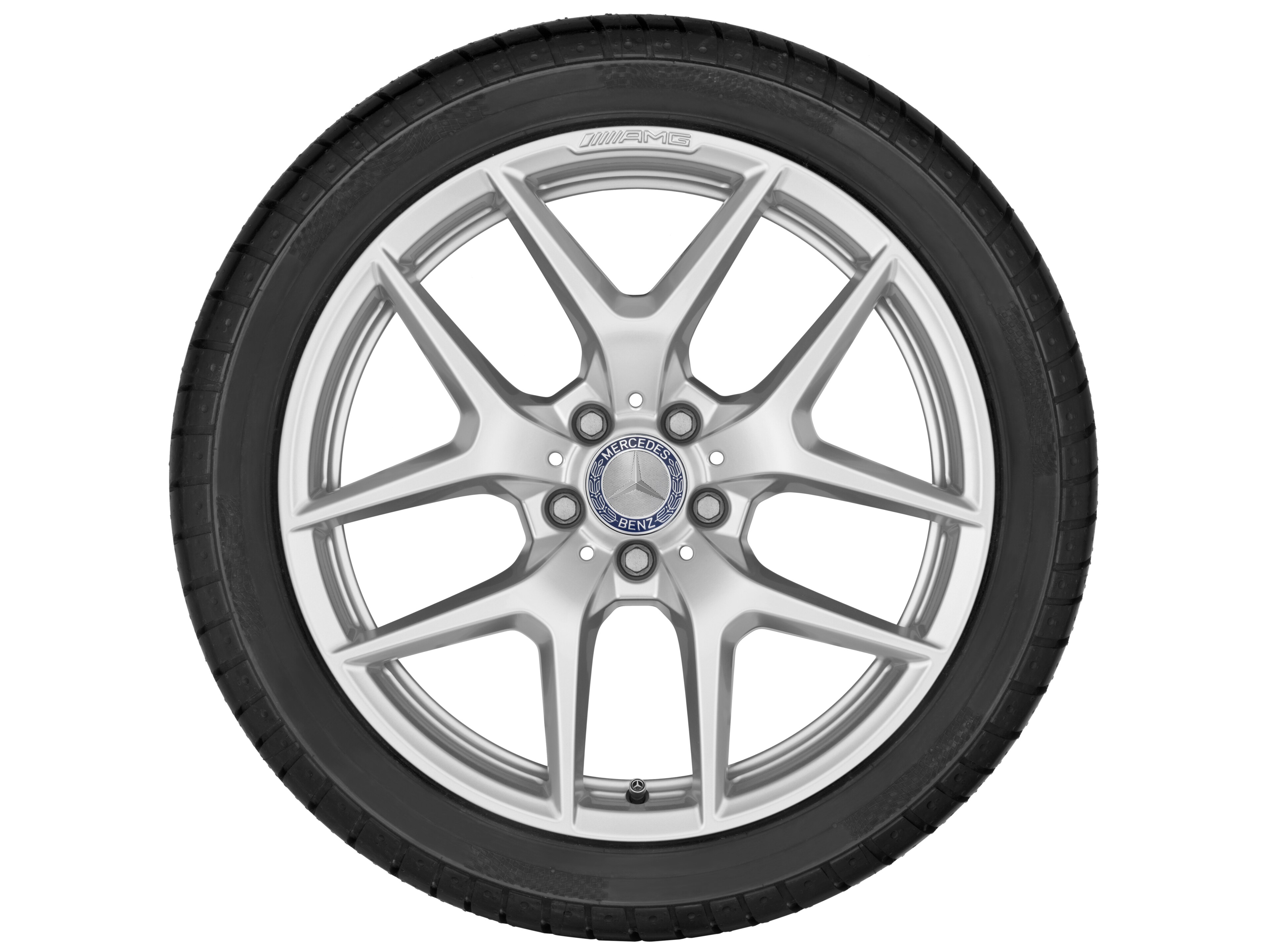 AMG 5-twin-spoke wheel, 48.3 cm (19-inch) - 11 J x 19 ET 68, vanadium silver, high-gloss