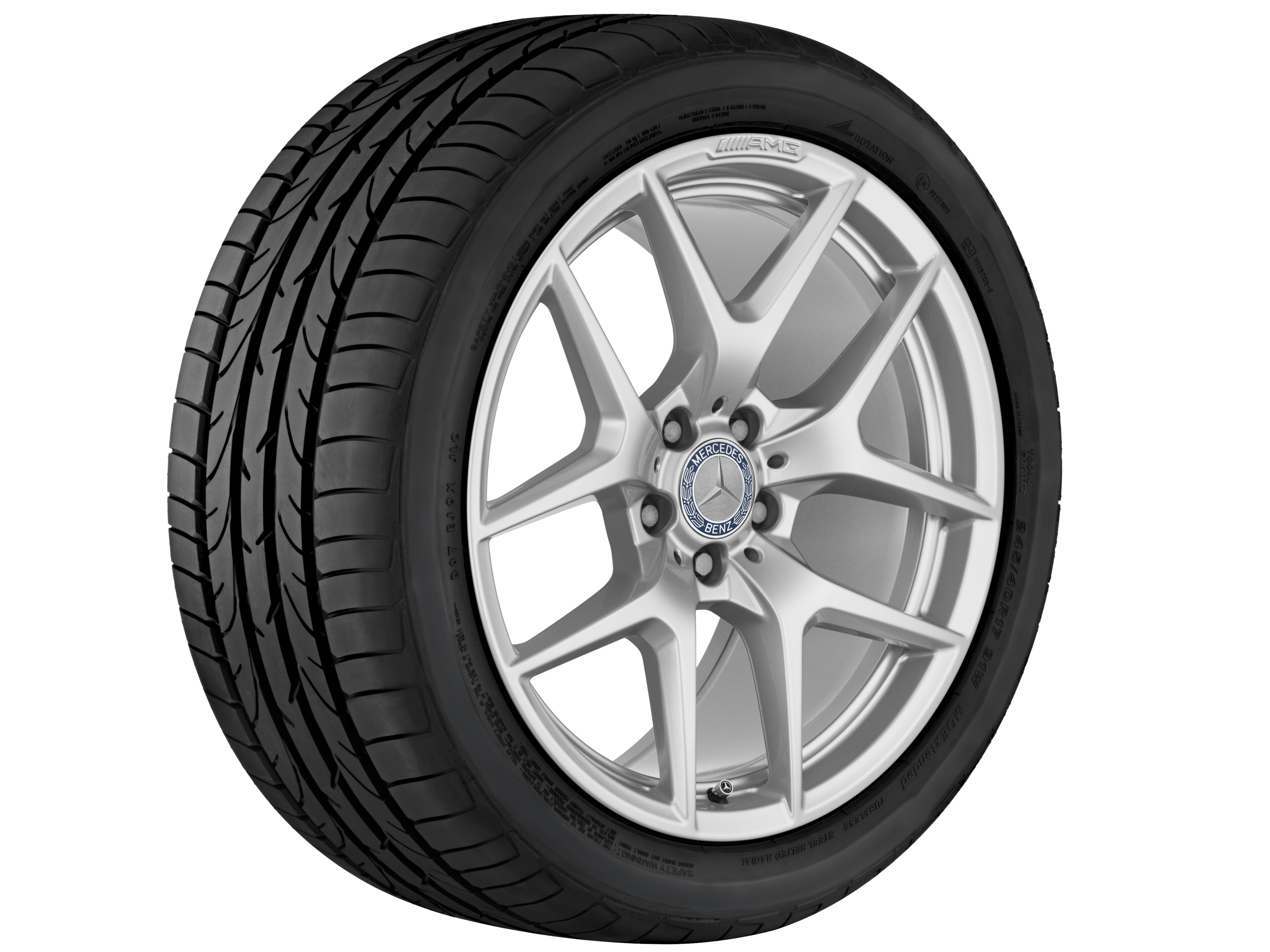 AMG 5-twin-spoke wheel, 48.3 cm (19-inch) - 11 J x 19 ET 68, vanadium silver, high-gloss