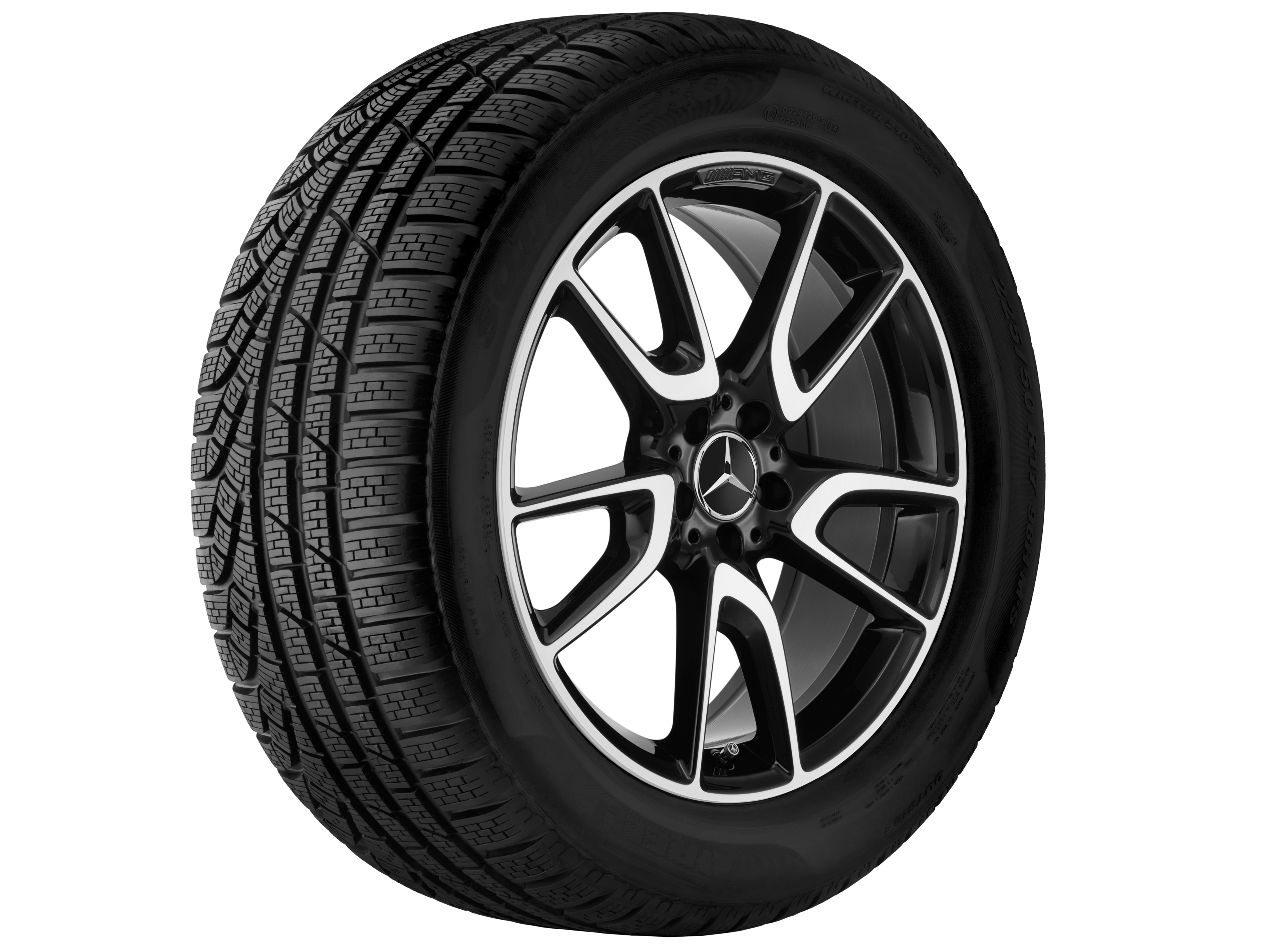 AMG 5-twin-spoke wheel, 50.8 cm (20-inch) - 8 J x 20 ET 20, black, high-sheen