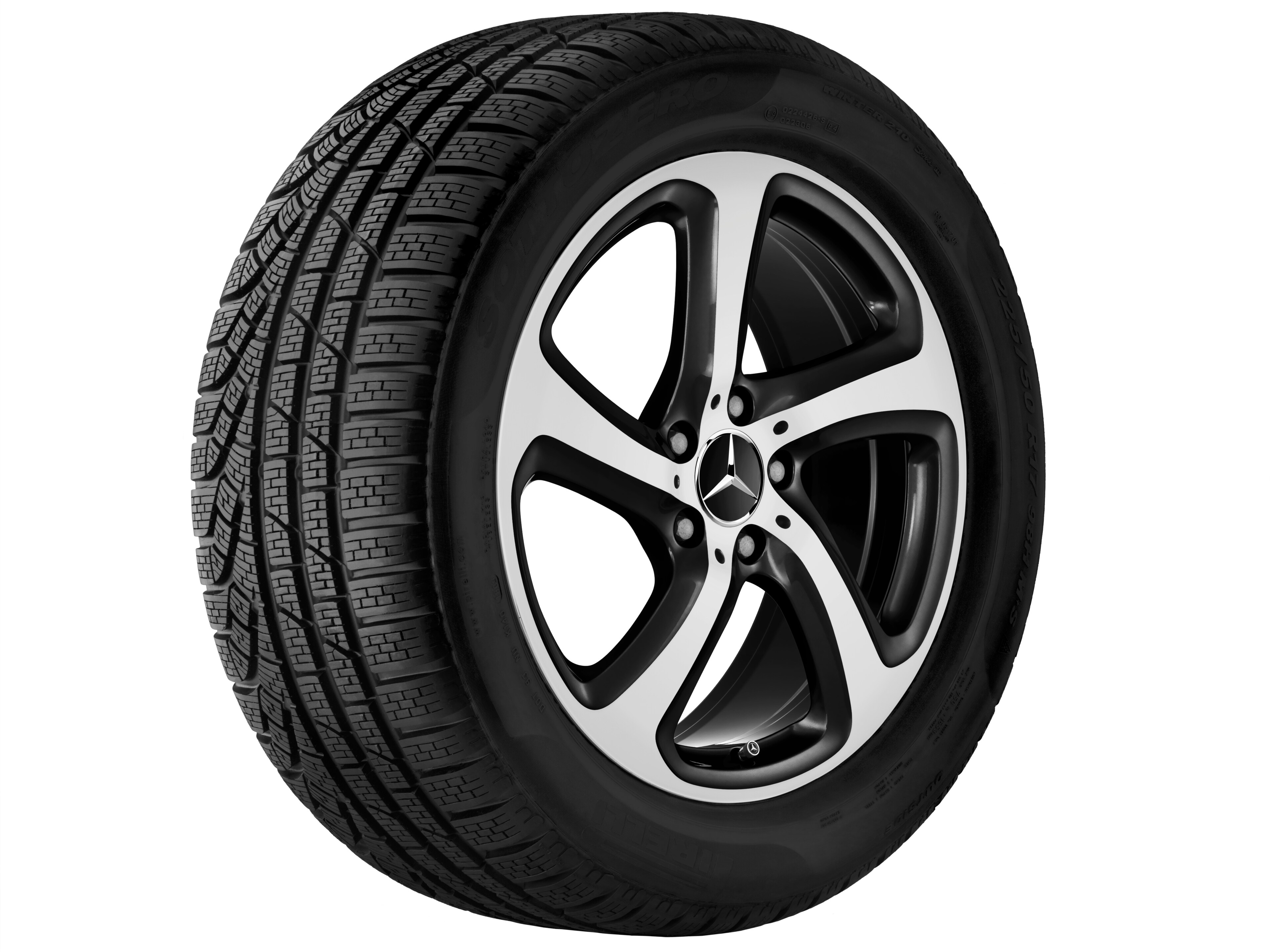 5-spoke wheel, 45.7 cm (18-inch), High-sheen finish - 9 J x 18 ET 53, black, high-sheen