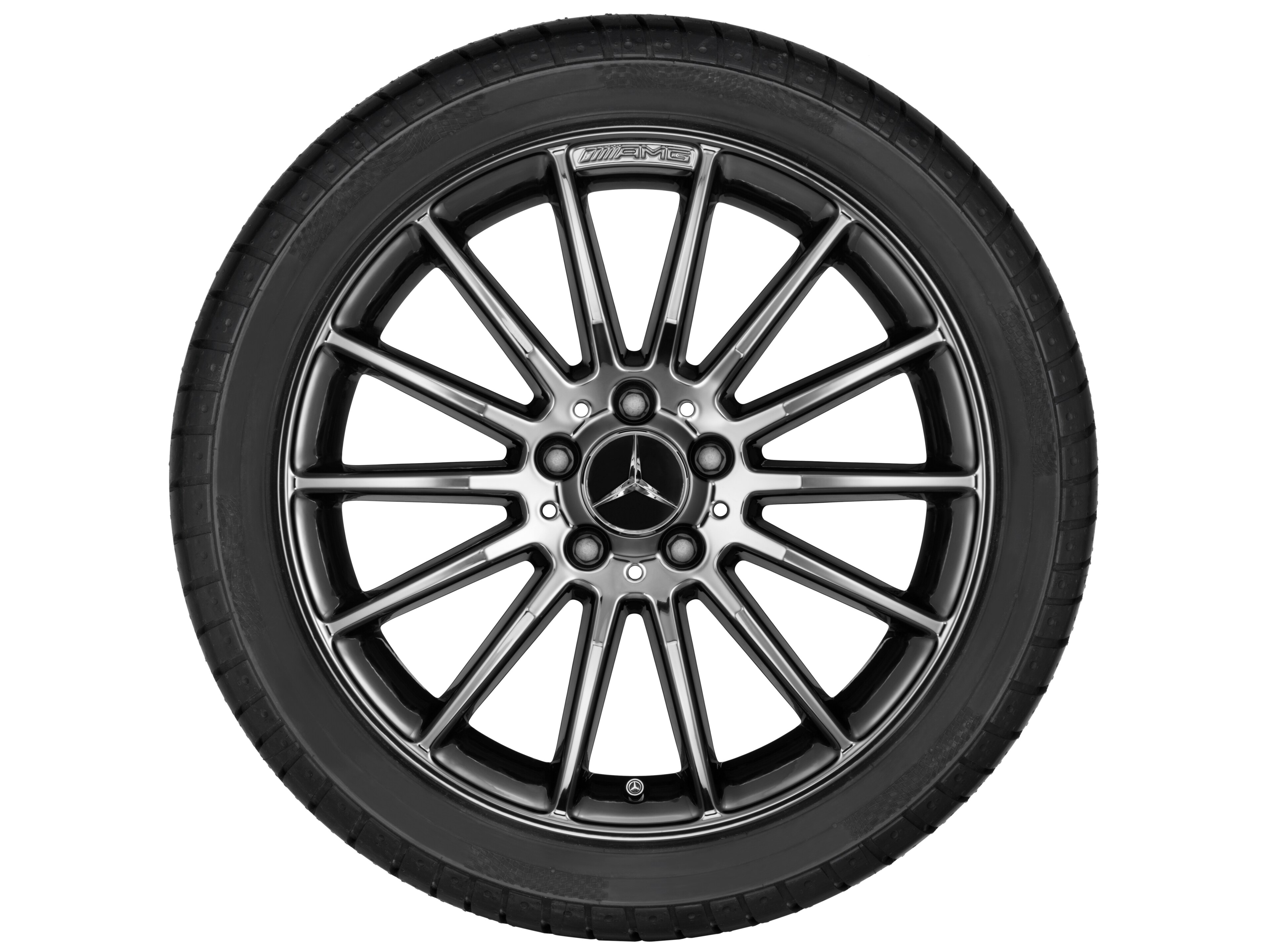 AMG multi-spoke wheel, 45.7 cm (18-inch) - 7,5 J x 18 ET 52, titanium black, high-gloss