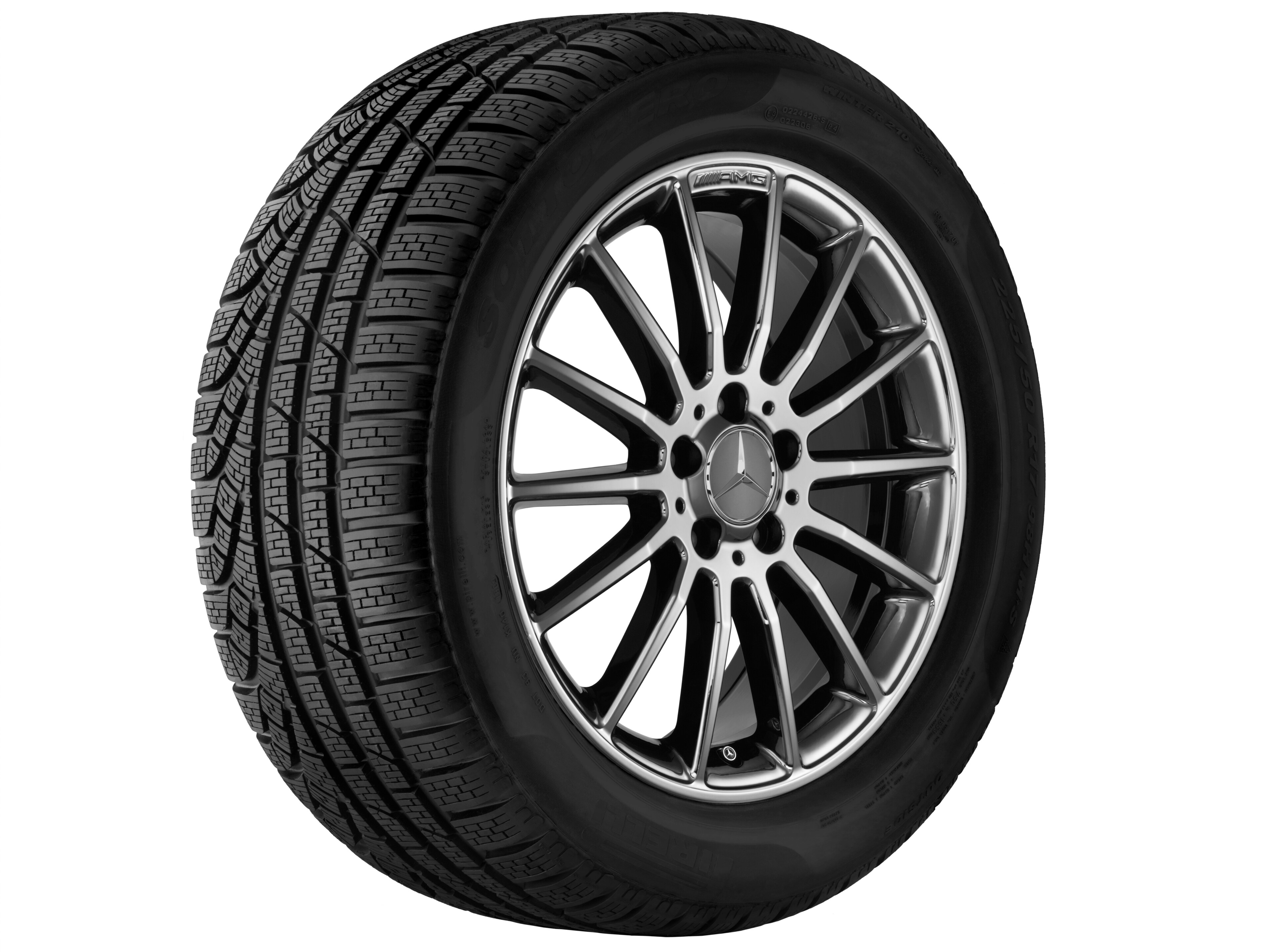 AMG multi-spoke wheel, 45.7 cm (18-inch) - 7,5 J x 18 ET 52, titanium black, high-gloss