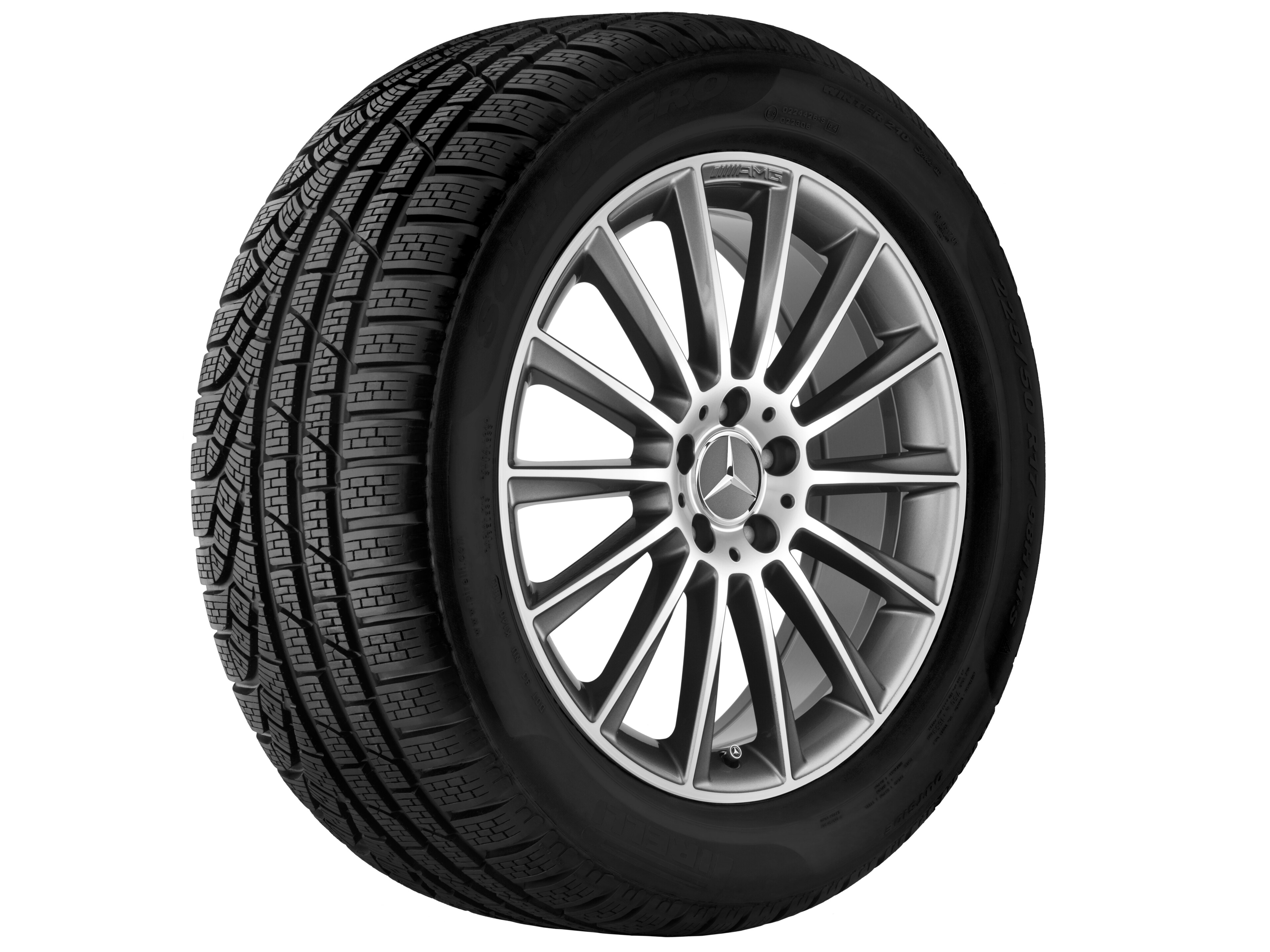 AMG multi-spoke wheel, 50.8 cm (20-inch) - 8 J x 20 ET 20, titanium grey, high-sheen