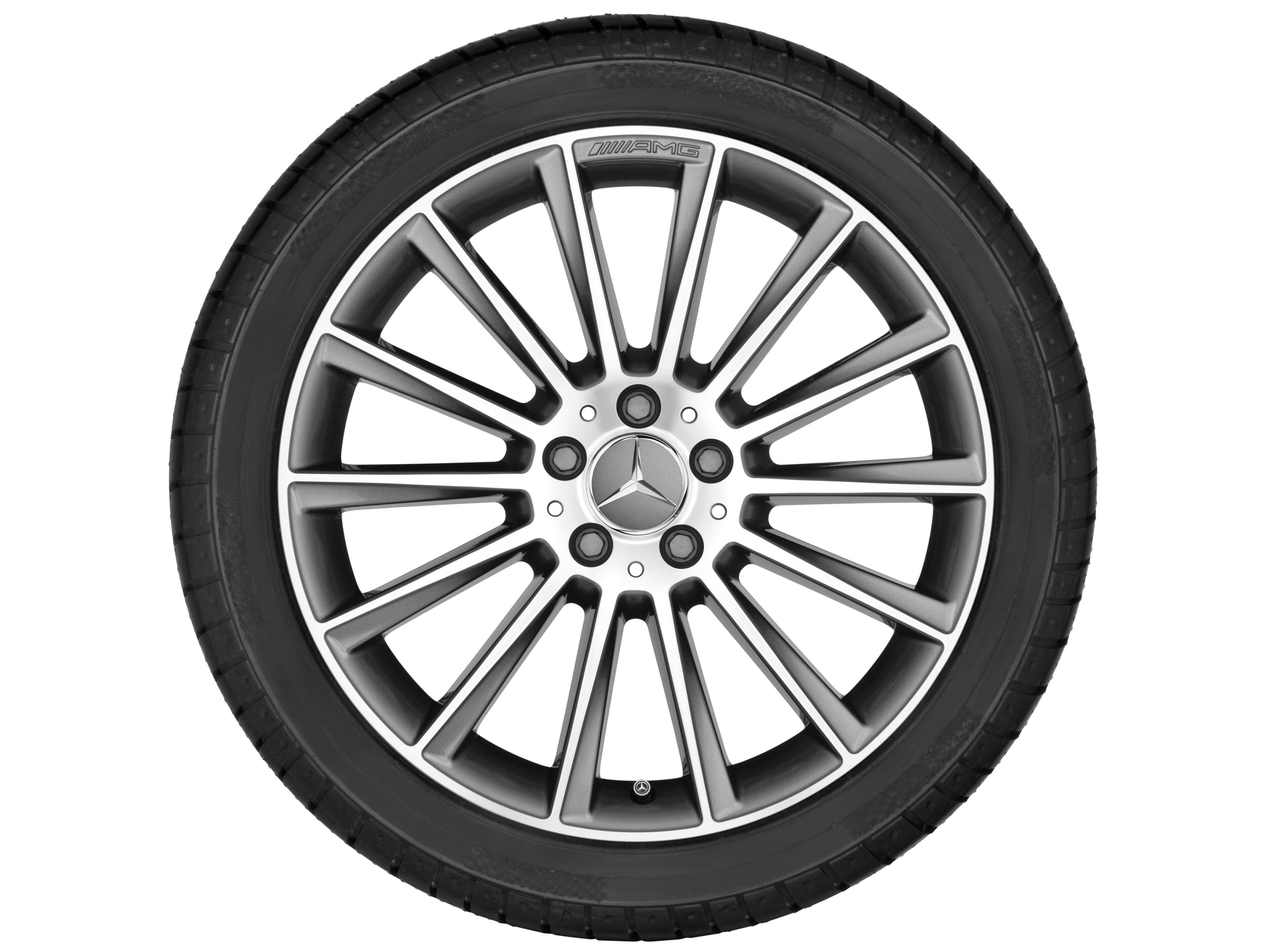 AMG multi-spoke wheel, 48.3 cm (19-inch) - 7,5 J x 19 ET 33, titanium grey, high-sheen