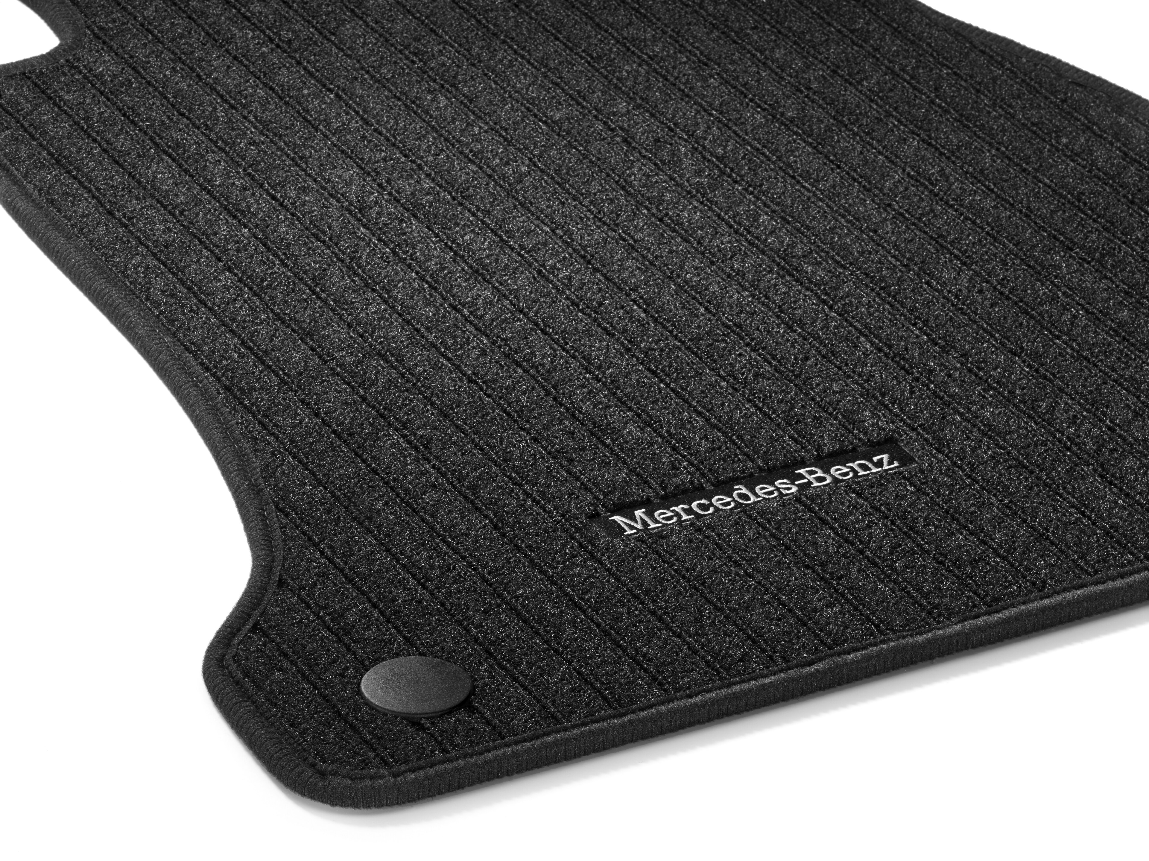 Ribbed mats, CLASSIC, Driver/front passenger's mat, Set of 2 - RHD, black, Black edging