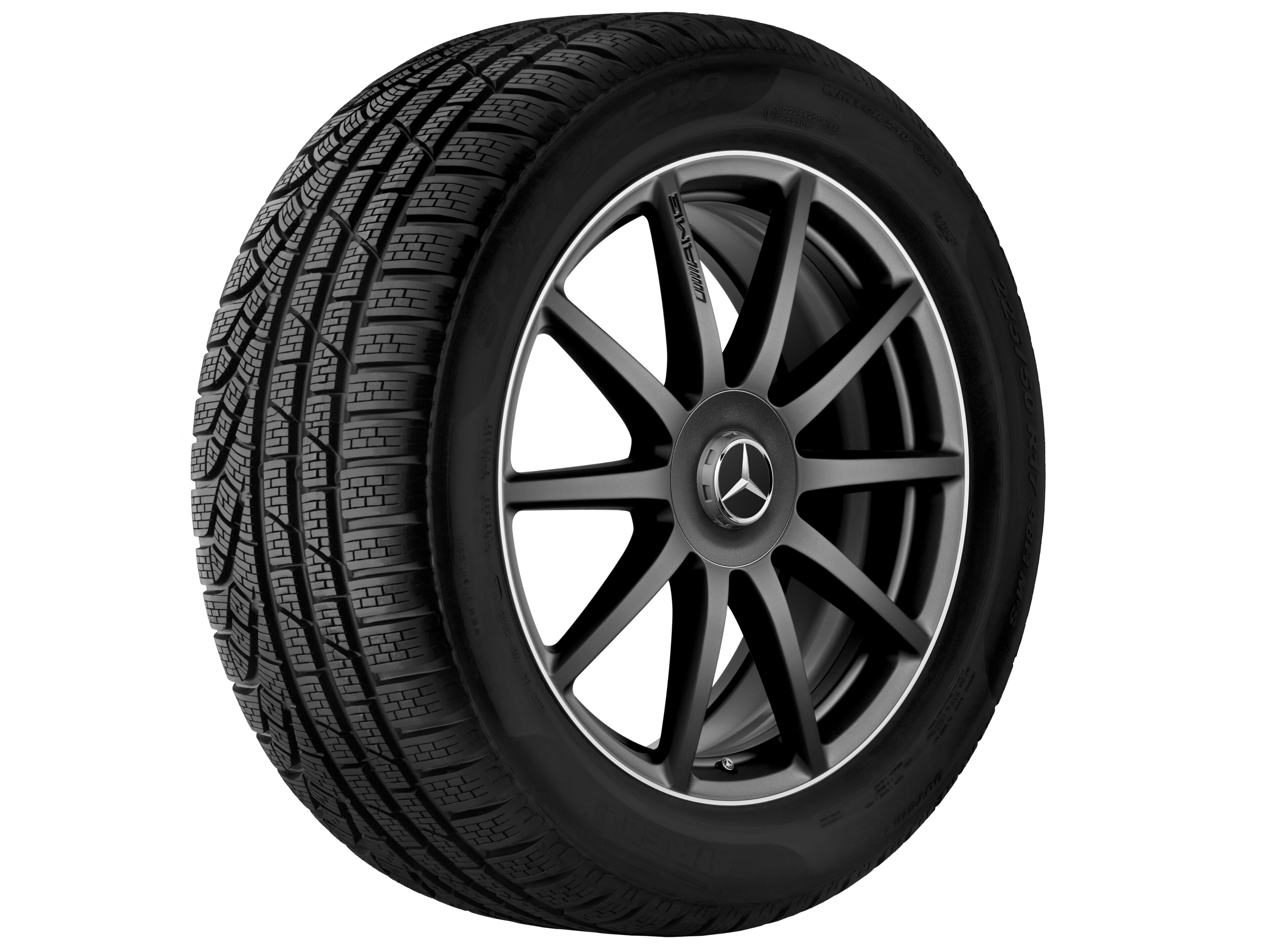 AMG 10-spoke design forged wheel, 50.8 cm (20-inch), High-sheen rim flange - 8,5 J x 20 ET 39, matt black