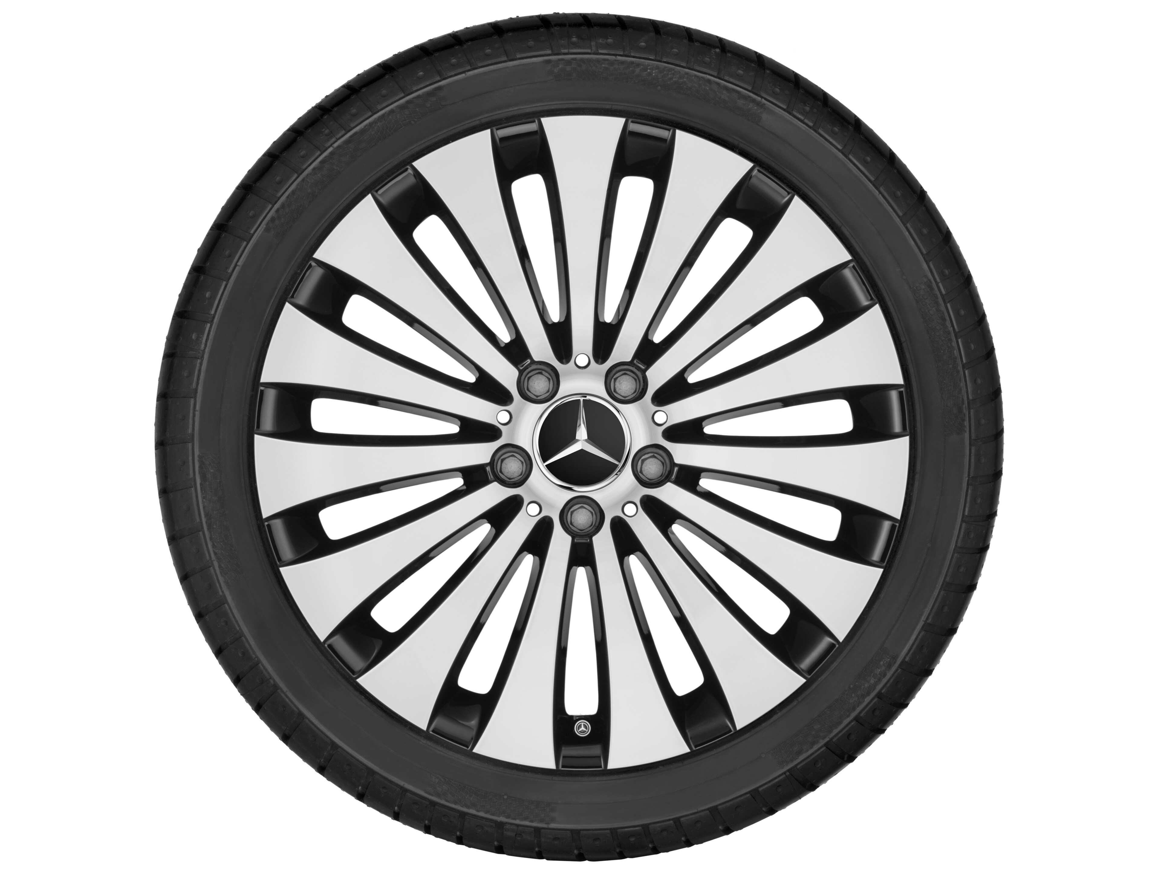 Multi-spoke wheel, 45.7 cm (18-inch) - 8 J x 18 ET 43, black, high-sheen