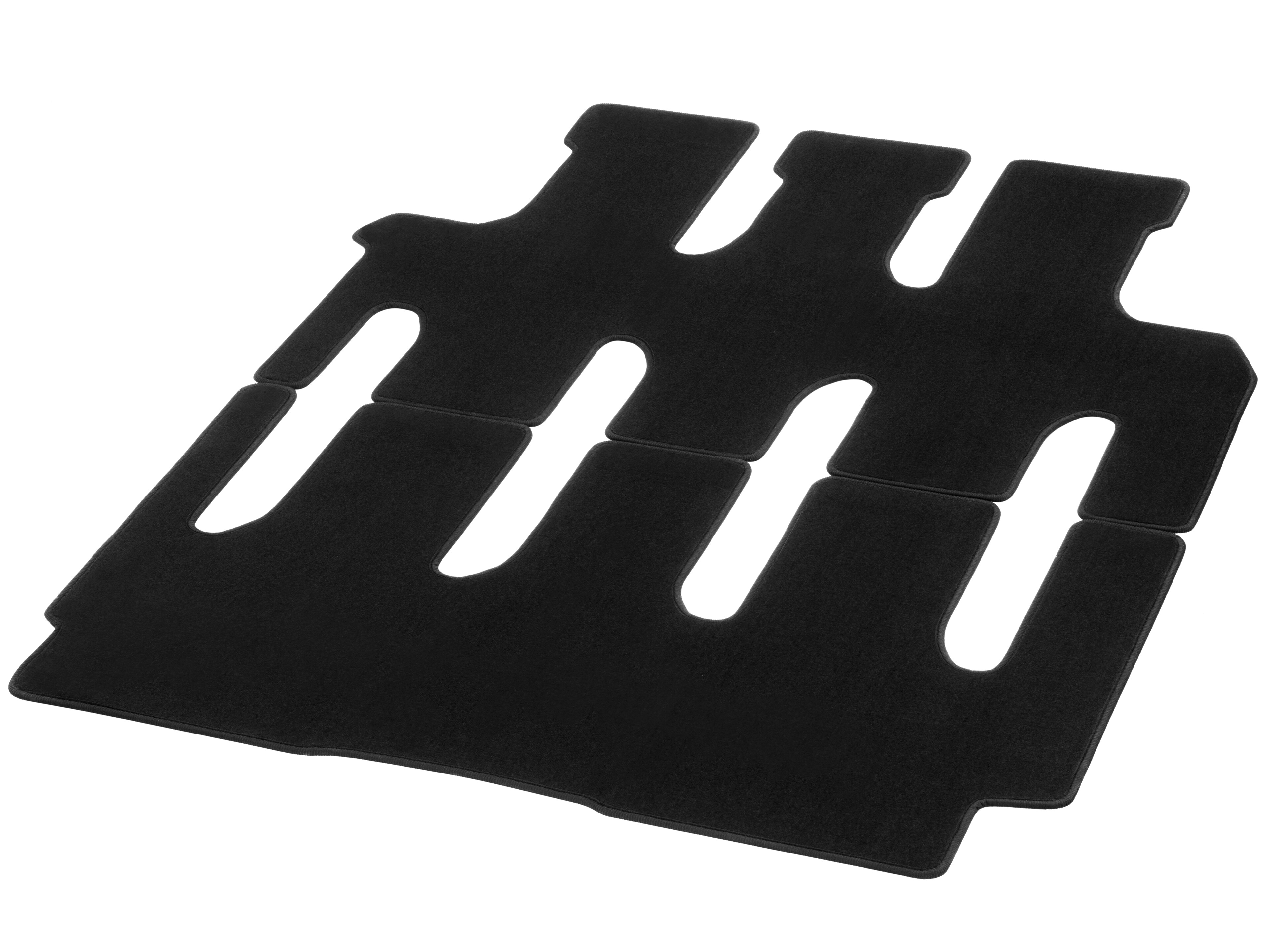 Velour floor mats, Passenger compartment, with single rail, 1 sliding door, Set of 2 - LHD/RHD, black