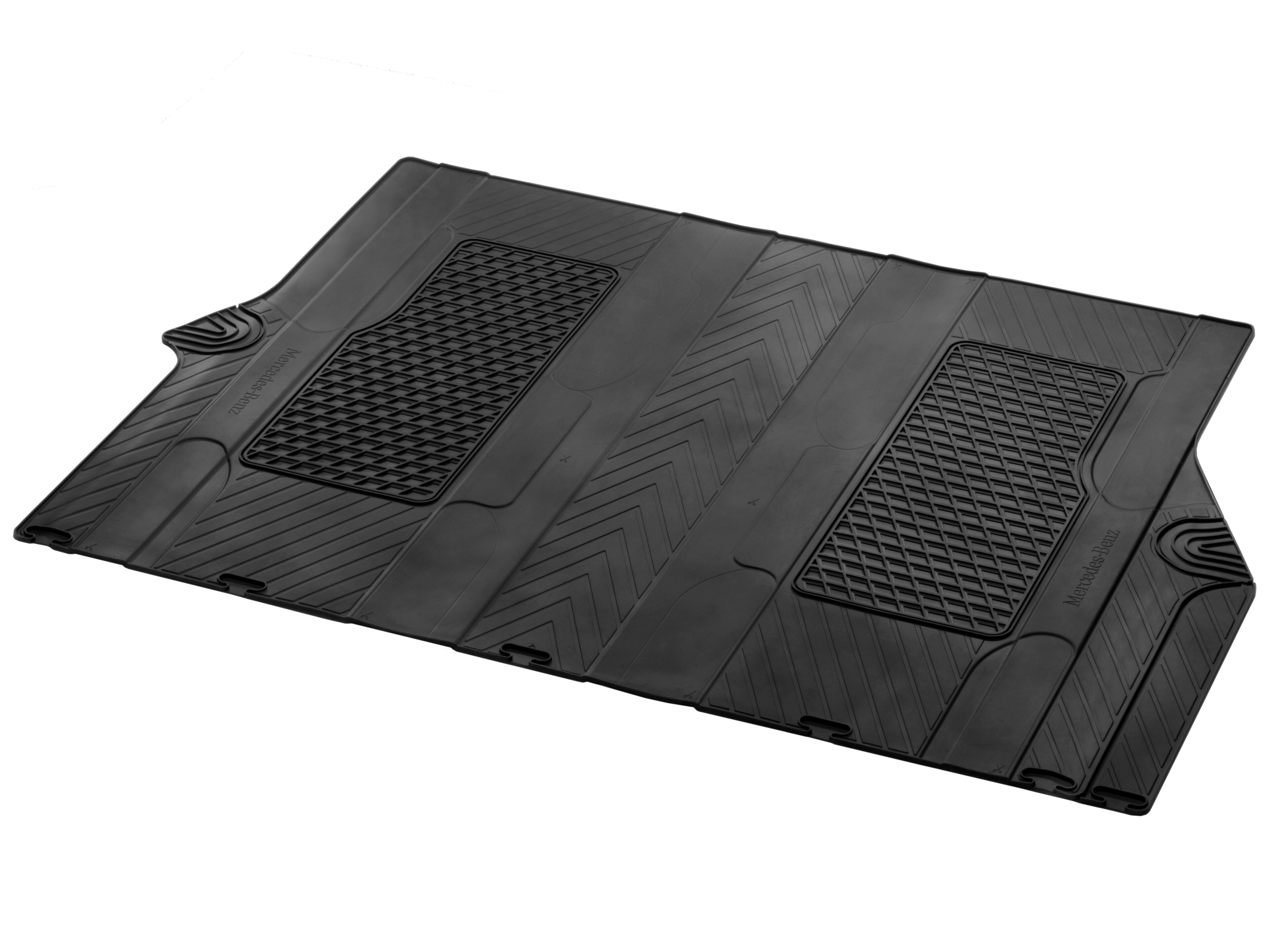 All-season mats, Passenger compartment, Passenger compartment II, for twin and single rail, single - LHD/RHD, black