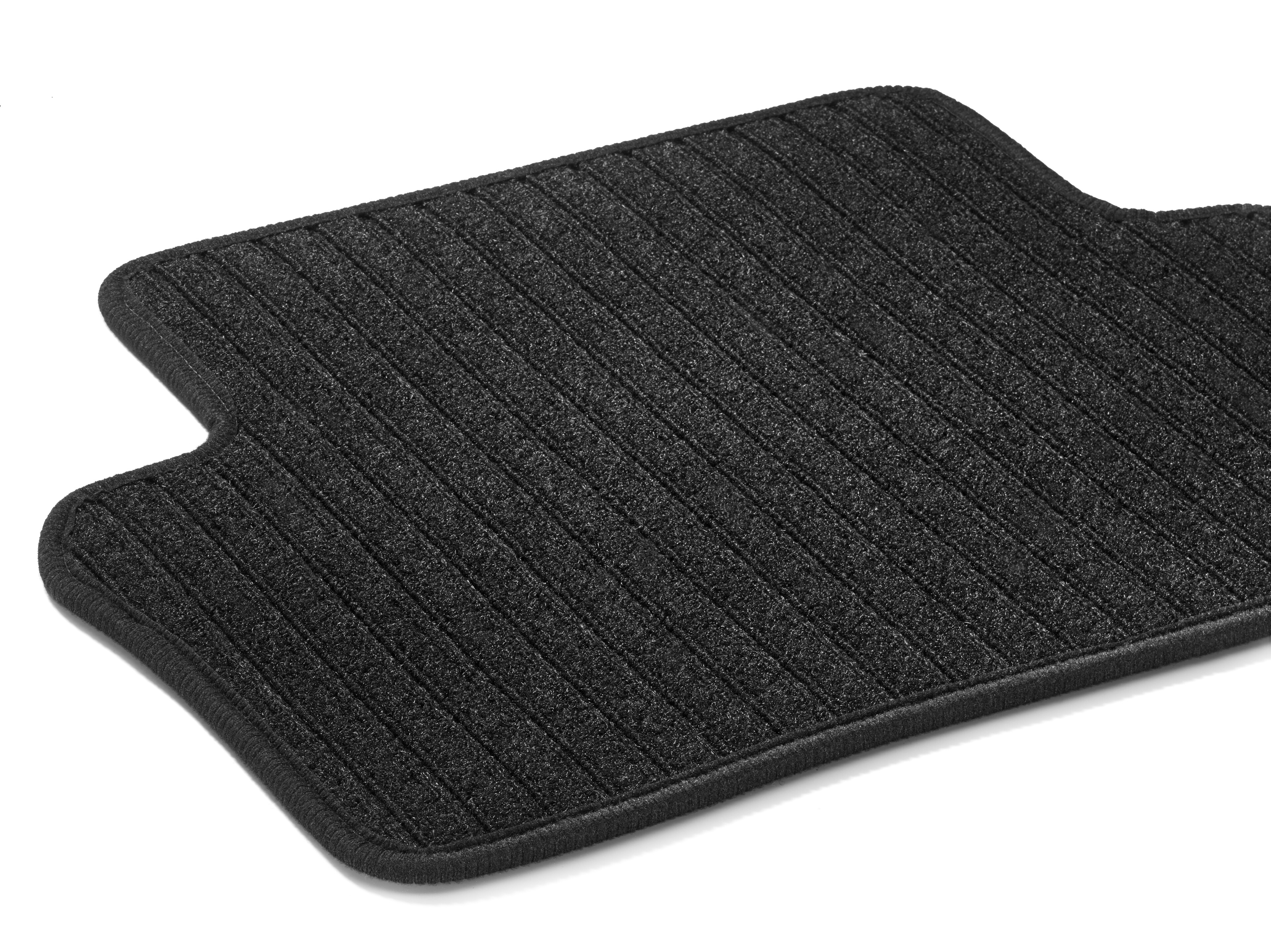 Ribbed mats, CLASSIC, Rear, Set of 2 - LHD/RHD, black, Black edging