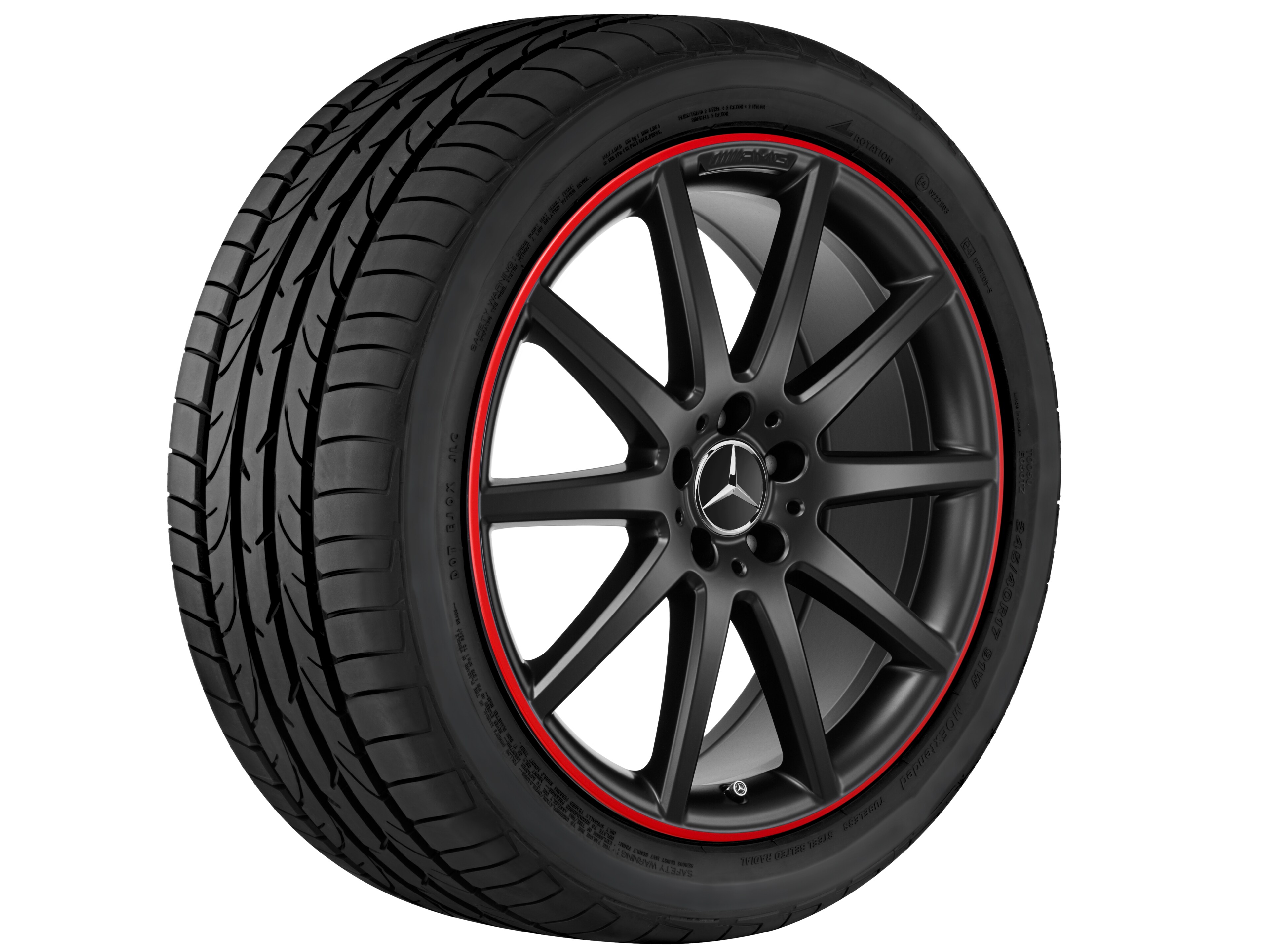 AMG 10-spoke wheel, 50.8 cm (20-inch) - 8 J x 20 ET 43,5, matt black