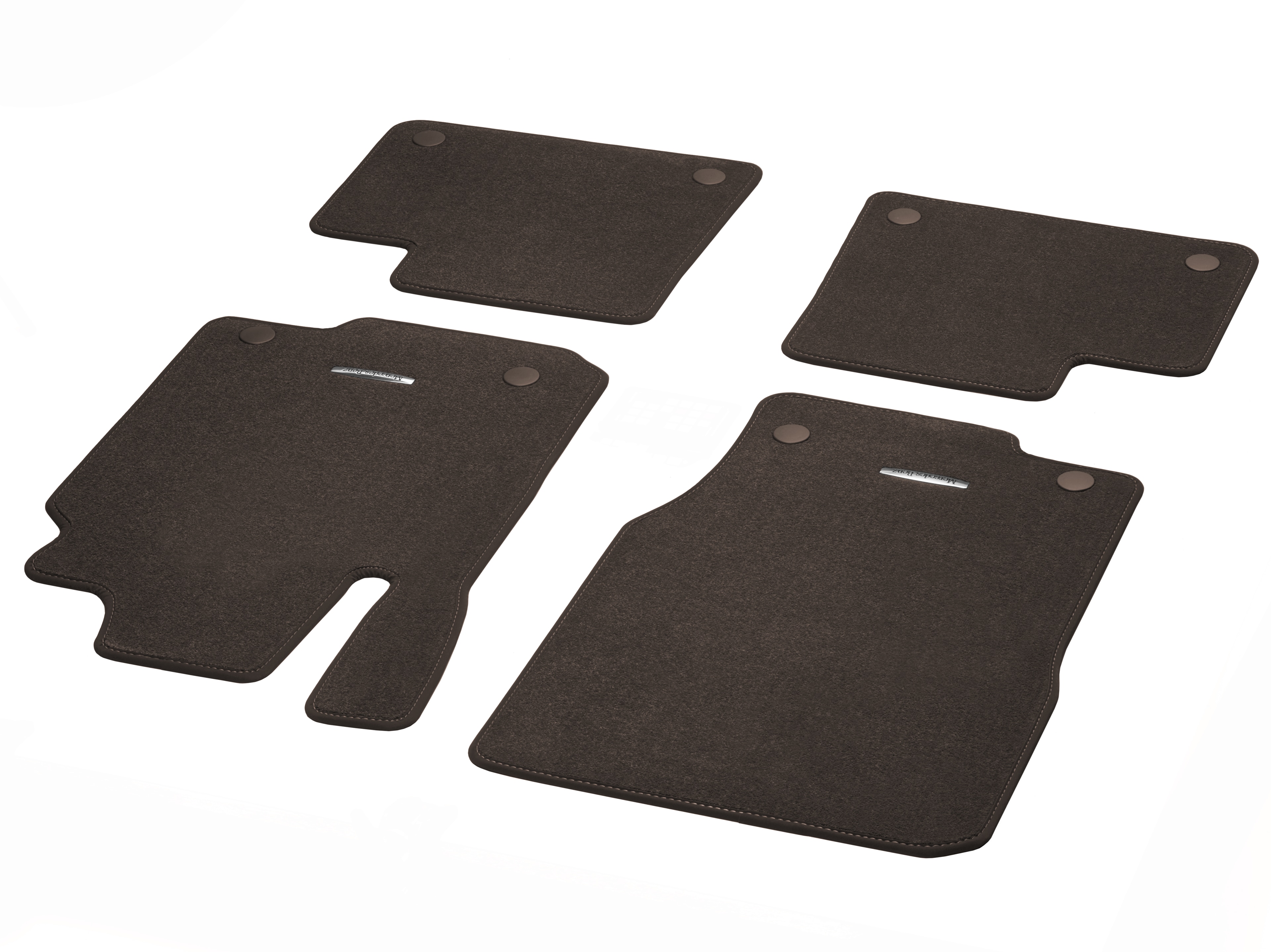 Velour floor mats CLASSIC, Set, Set of 4 - RHD, mocca brown