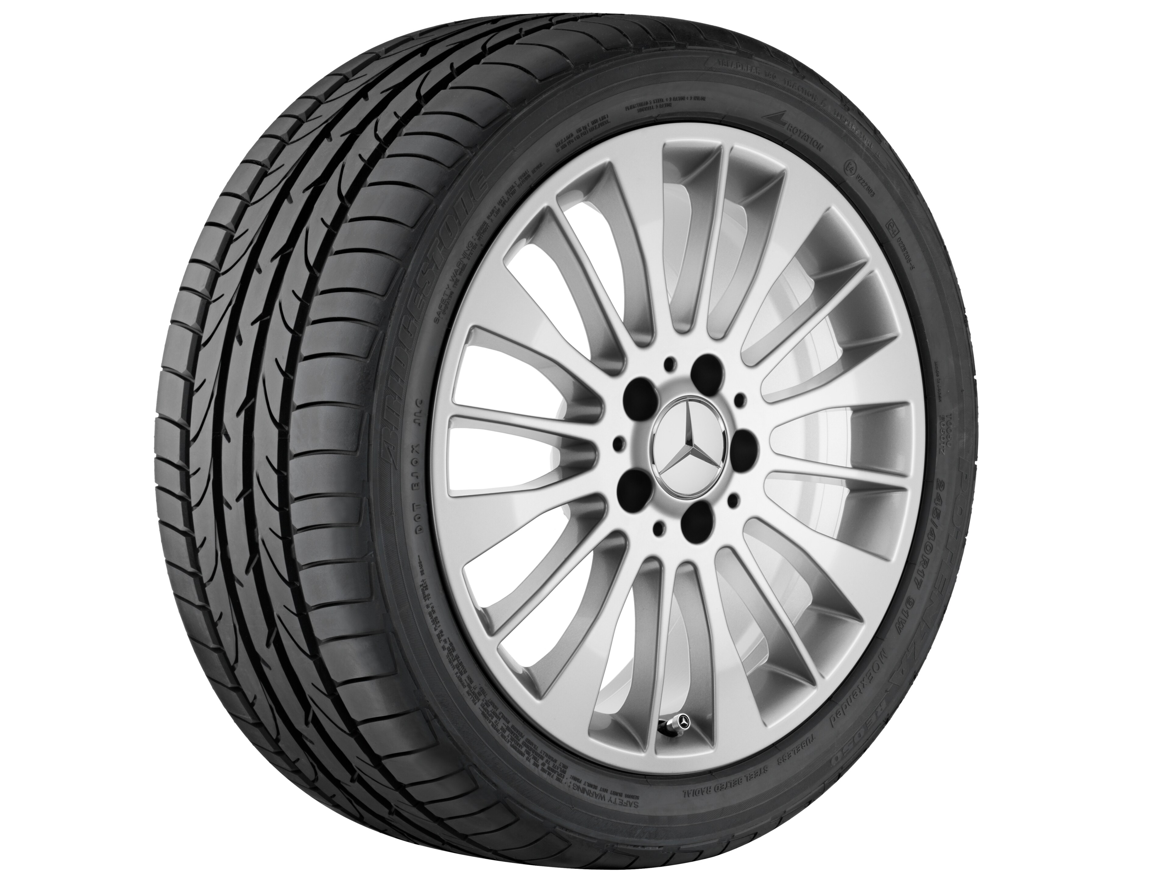 Multi-spoke wheel, 43.2 cm (17-inch) - 8,5 J x 17 ET 48, vanadium silver