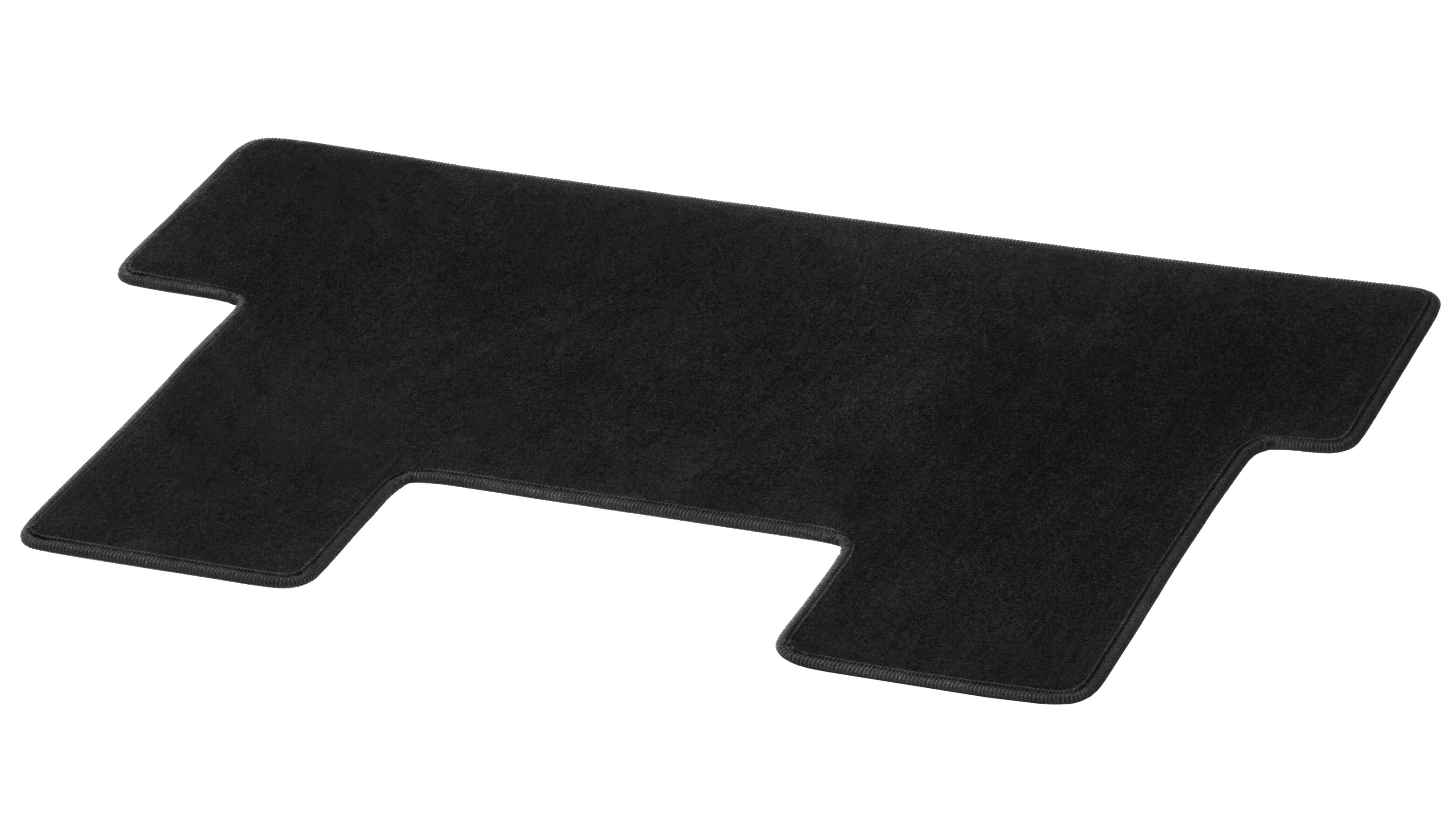 Velour floor mats, Luggage compartment, with double rail, Single, A2, long - LHD/RHD, black