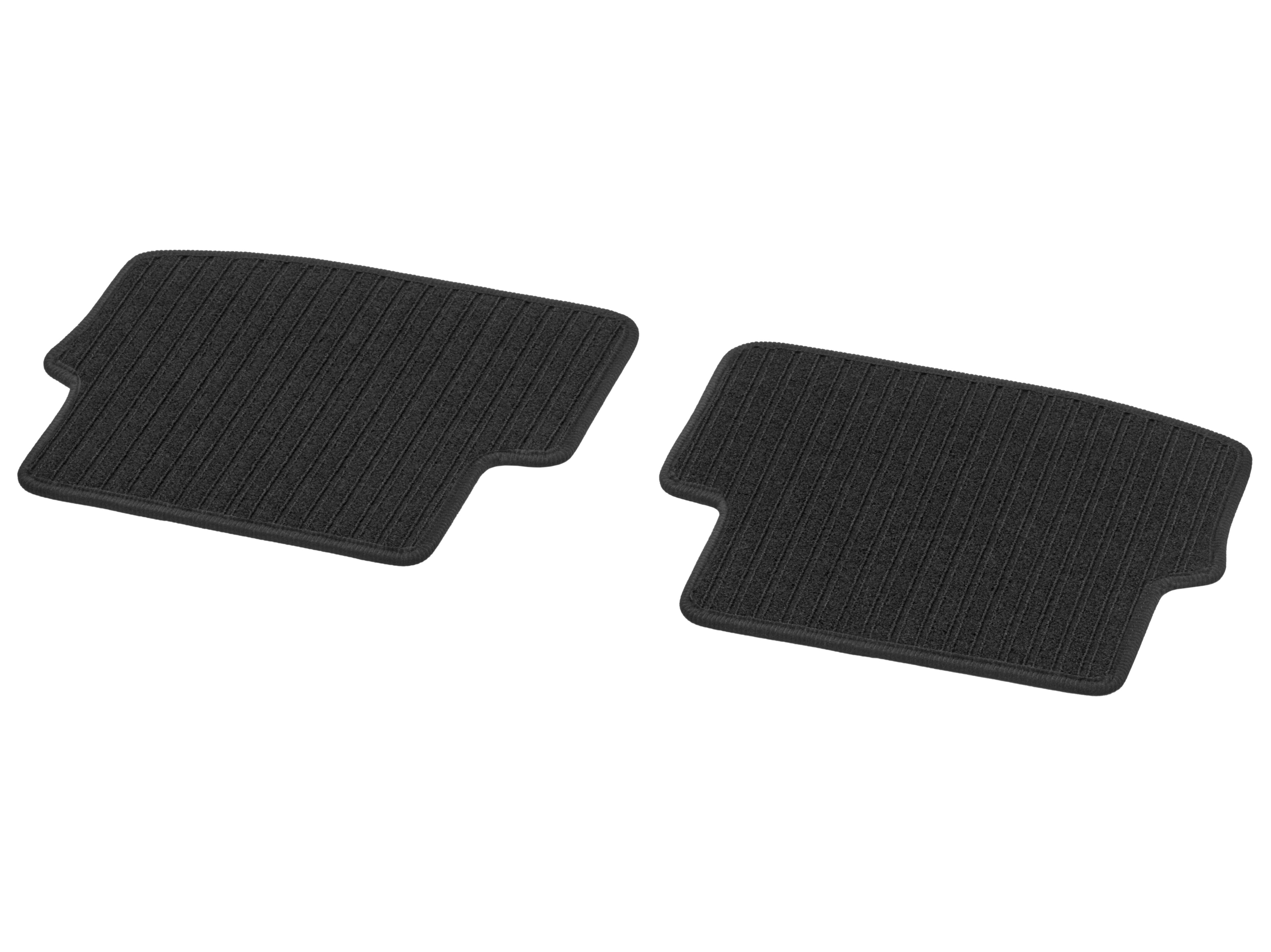 Ribbed mats, CLASSIC, Rear, Set of 2 - LHD/RHD, black, Black edging