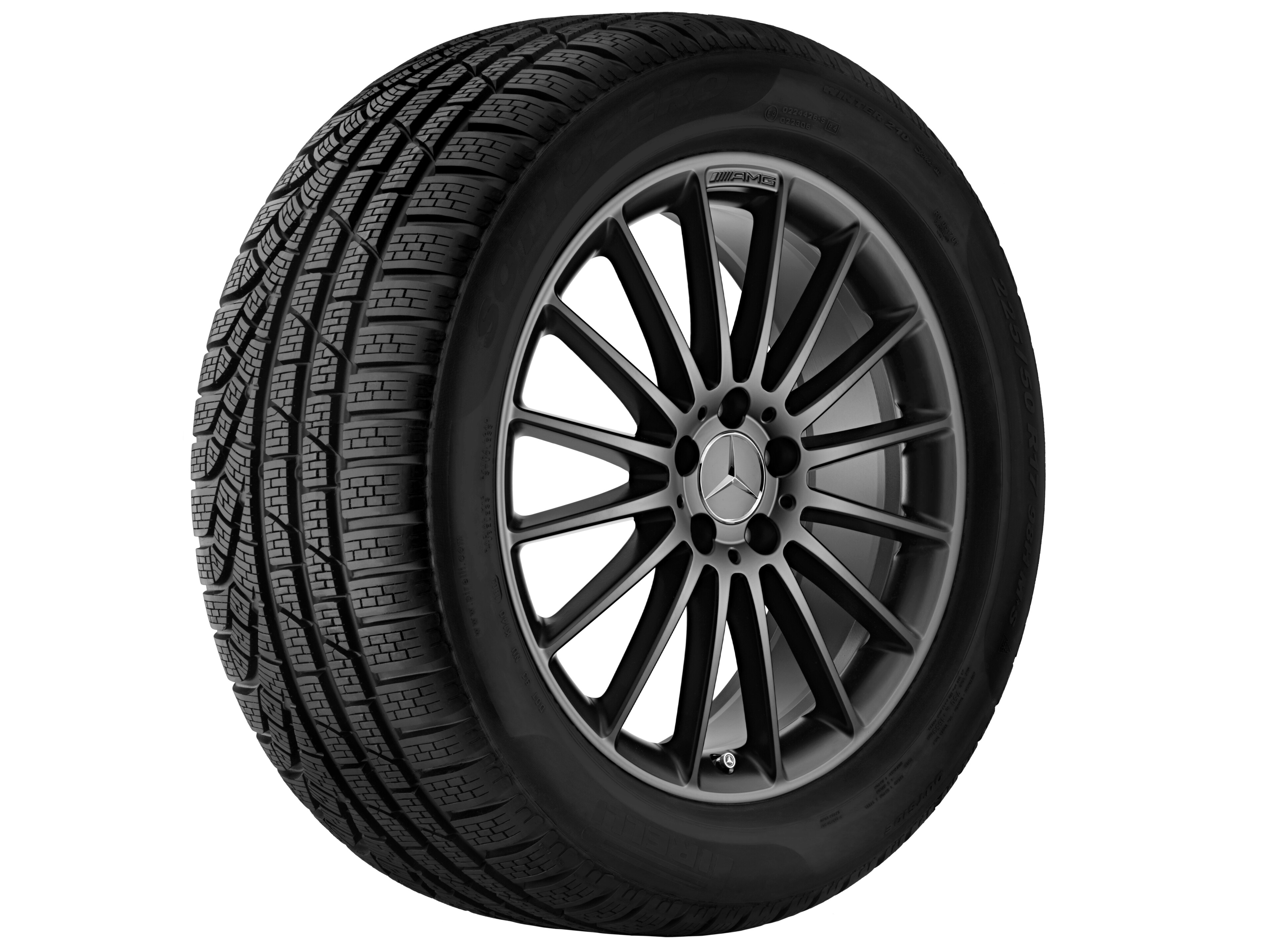 AMG multi-spoke wheel, 48.3 cm (19-inch) - 8 J x 19 ET 48, matt black