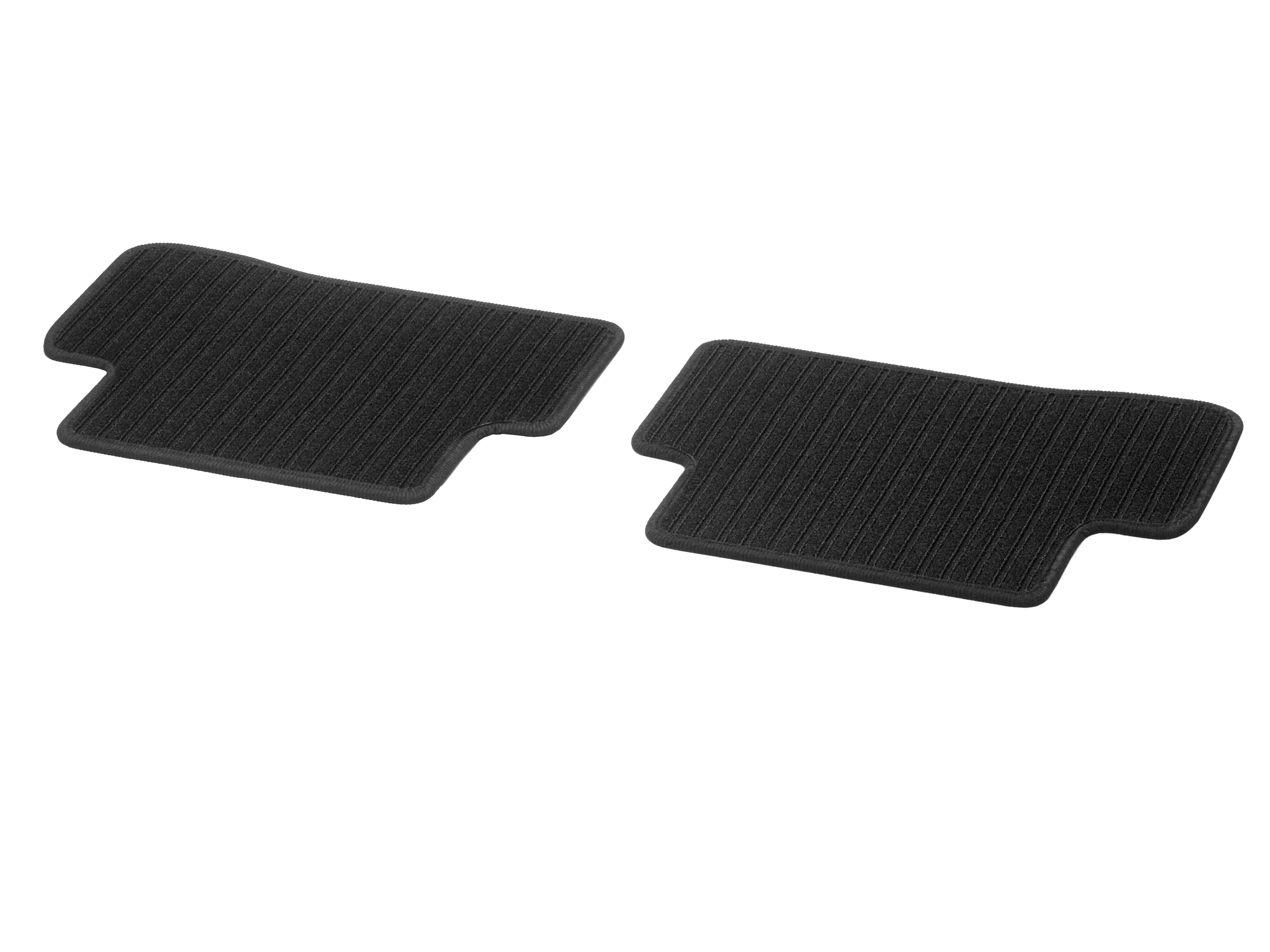 Ribbed mats, CLASSIC, Rear, Set of 2 - LHD/RHD, black, Black edging