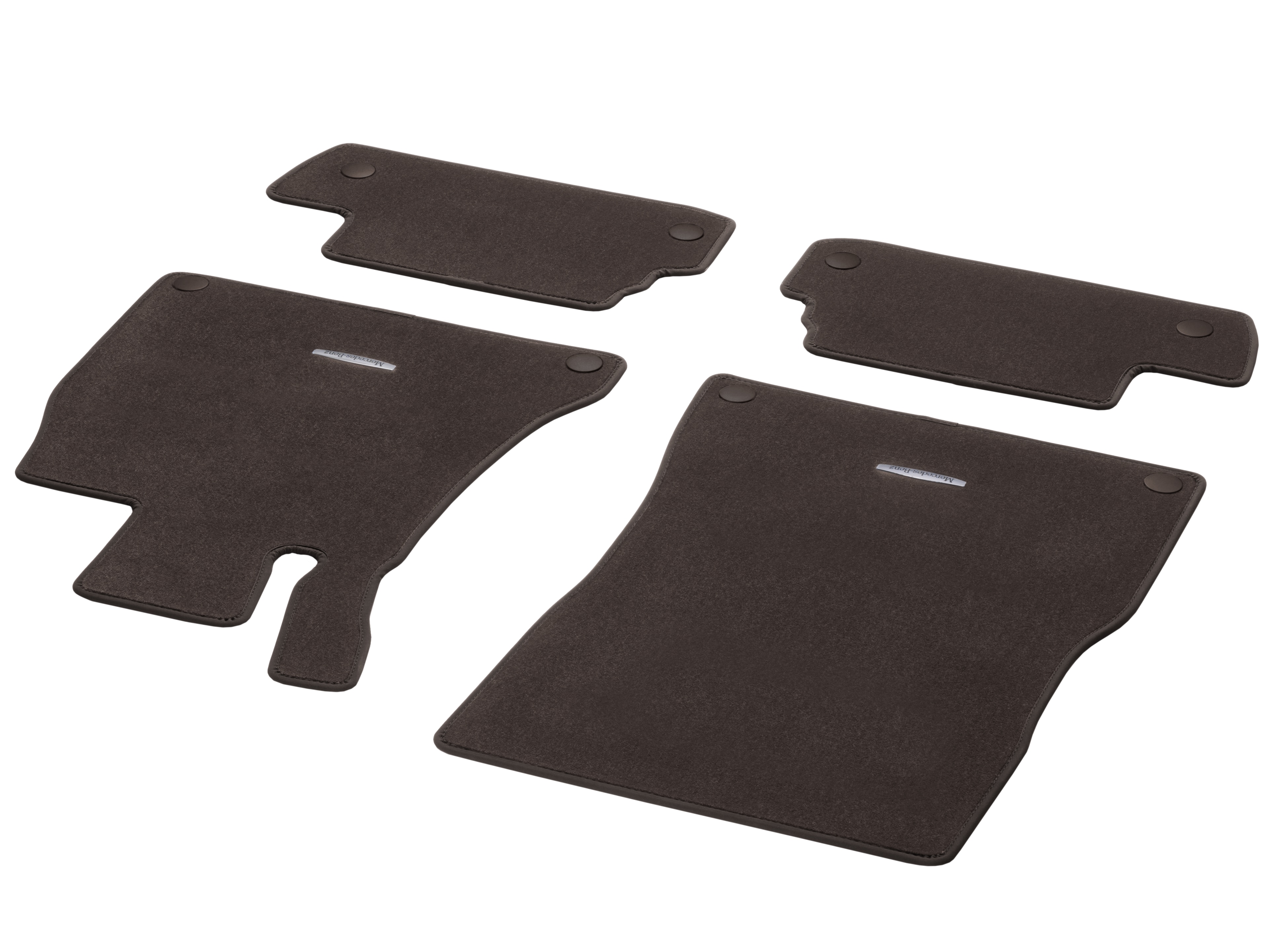 Velour floor mats CLASSIC, Set, Set of 4 - RHD, espresso brown