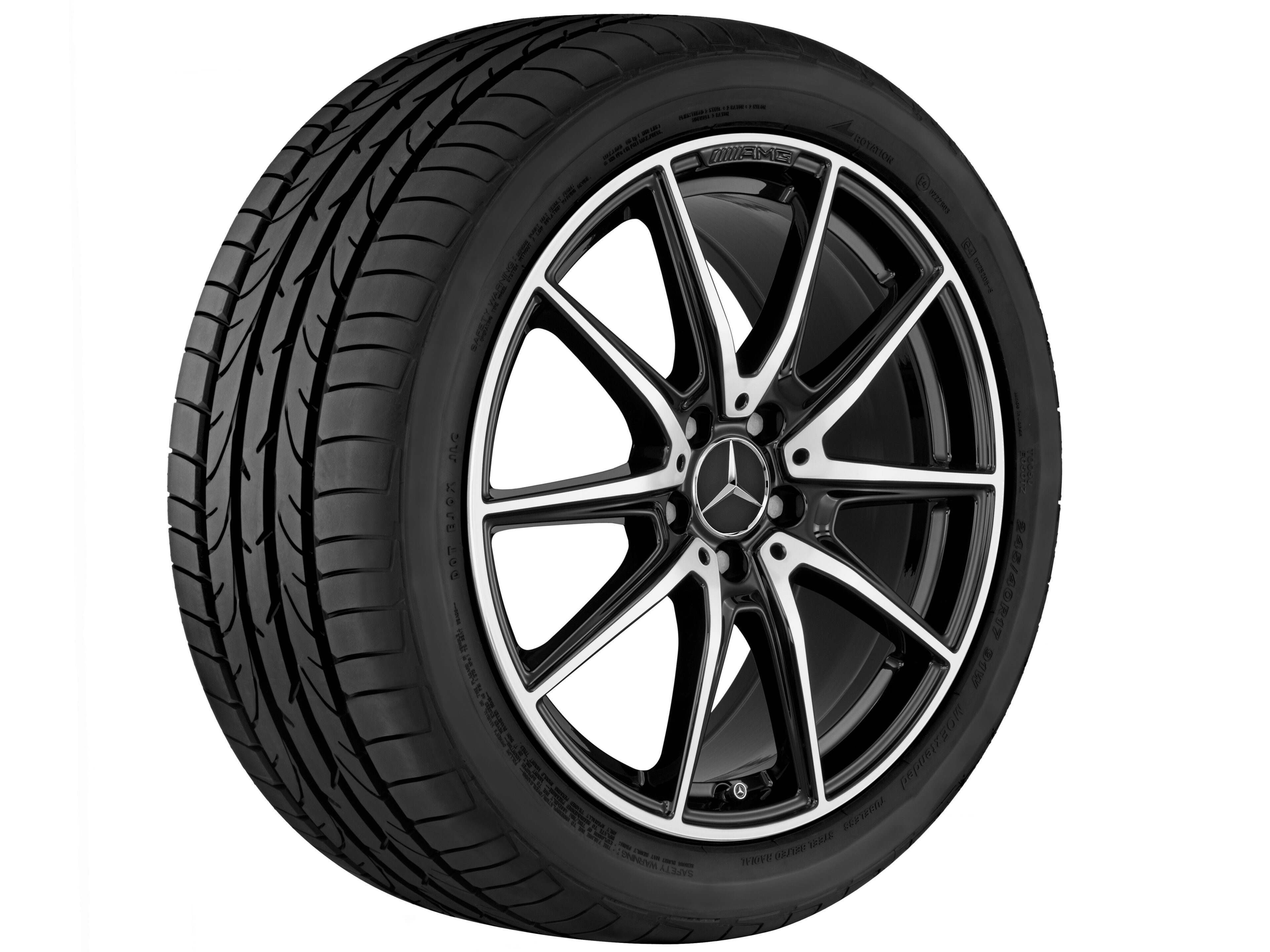 AMG 10-spoke wheel, 48.3 cm (19-inch) - 9 J x 19 ET 61, black, high-sheen