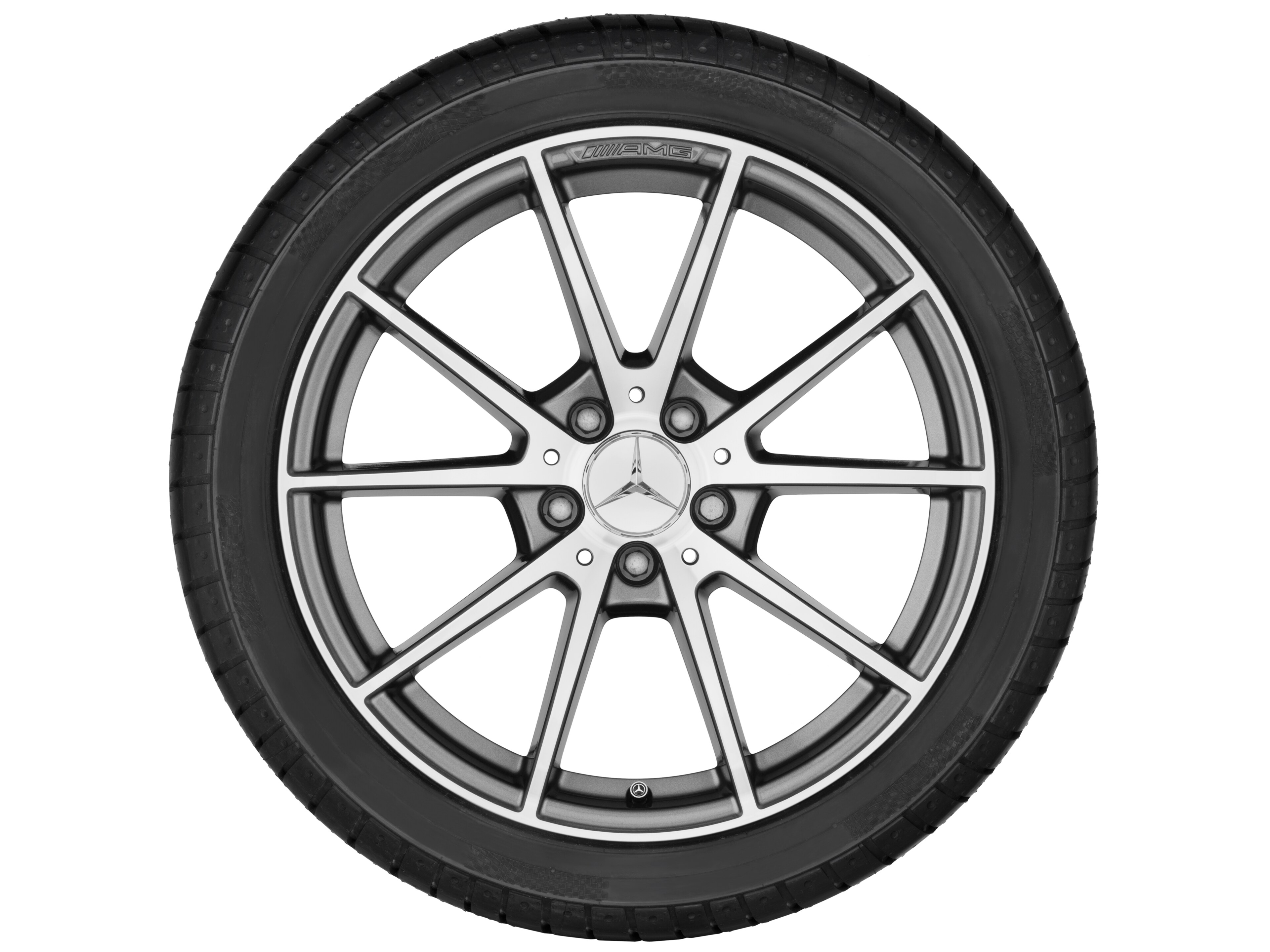 AMG 10-spoke wheel, 45.7 cm (18-inch) - 8,5 J x 18 ET 38, titanium grey, high-sheen