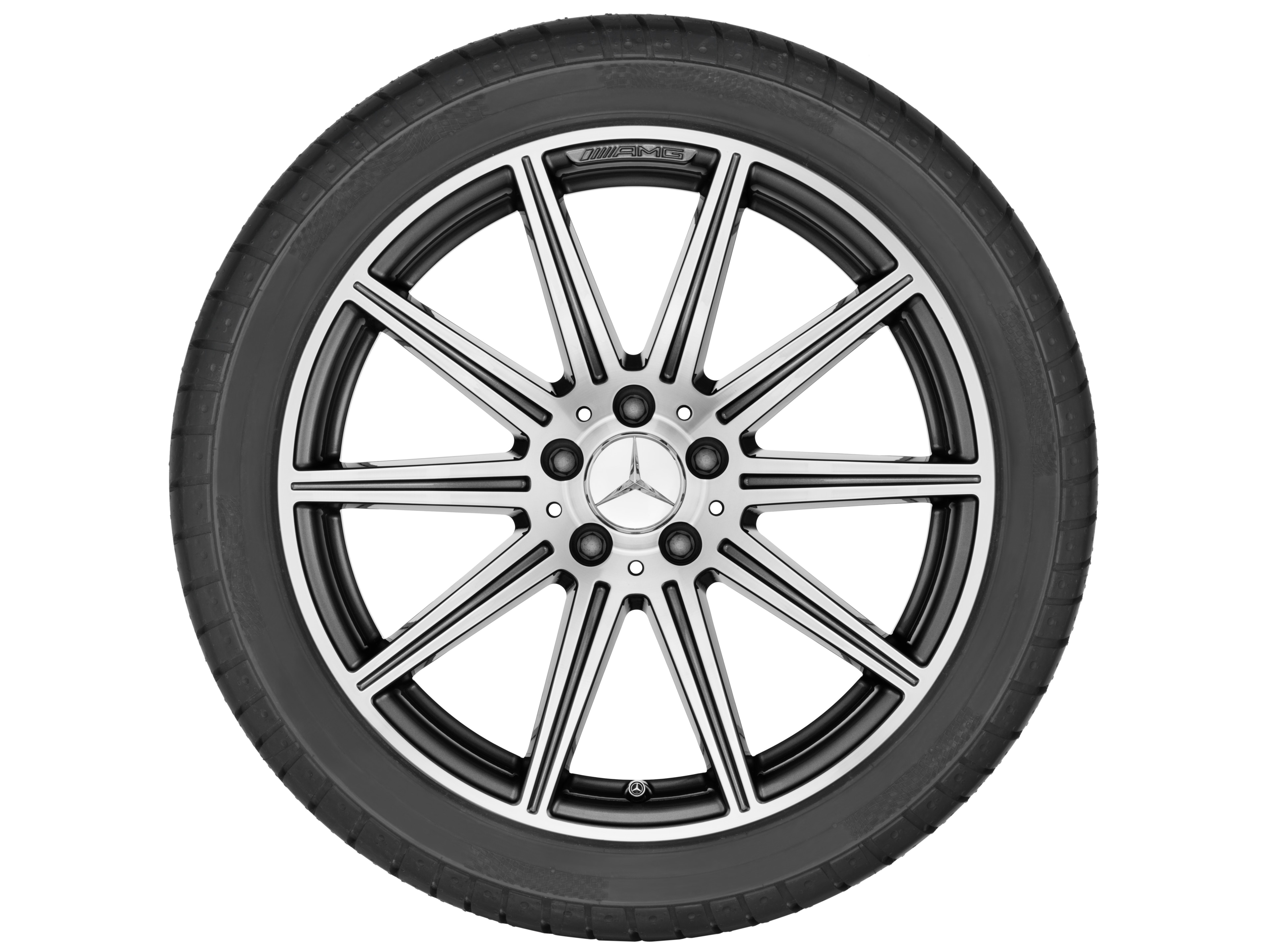 AMG 10-spoke wheel, 48.3 cm (19-inch) - 9,5 J x 19 ET 52, titanium grey, high-sheen
