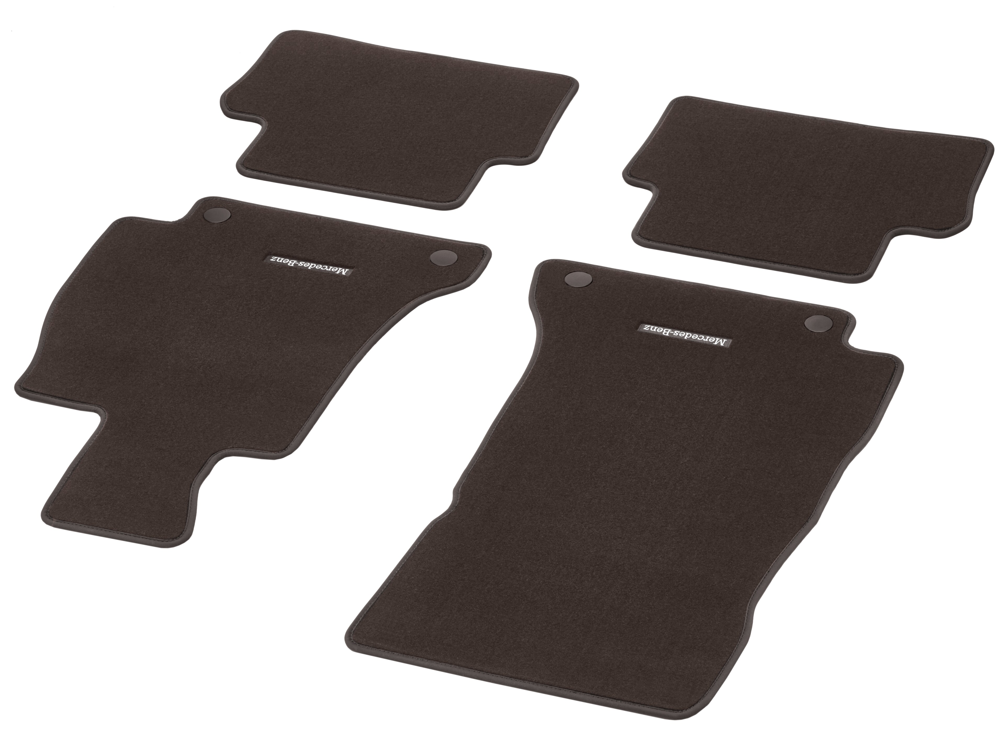 Velour floor mats CLASSIC, Set, Set of 4 - RHD, espresso brown