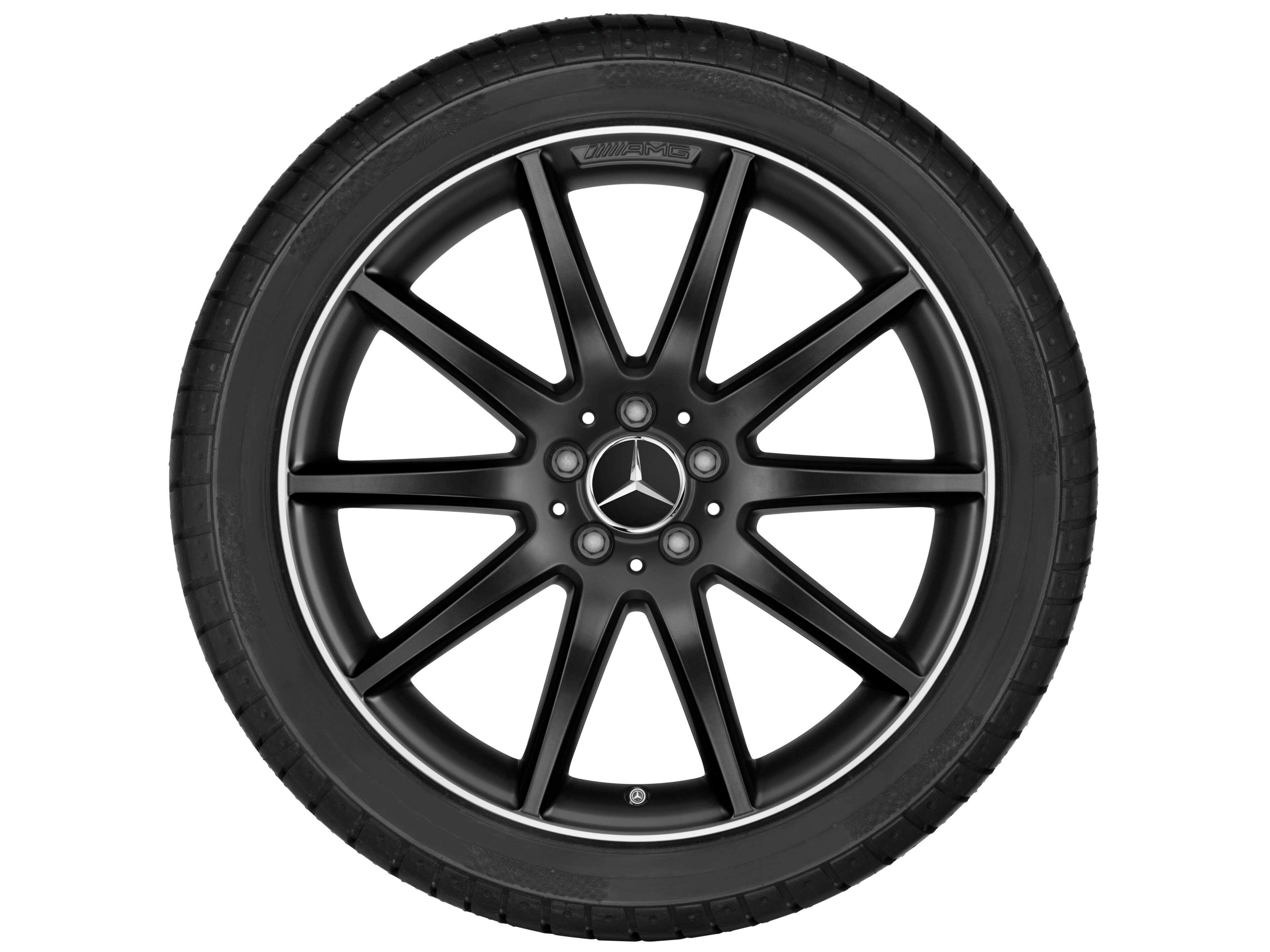 AMG 10-spoke wheel, 50.8 cm (20-inch), High-sheen rim flange - 8 J x 20 ET 43,5, matt black