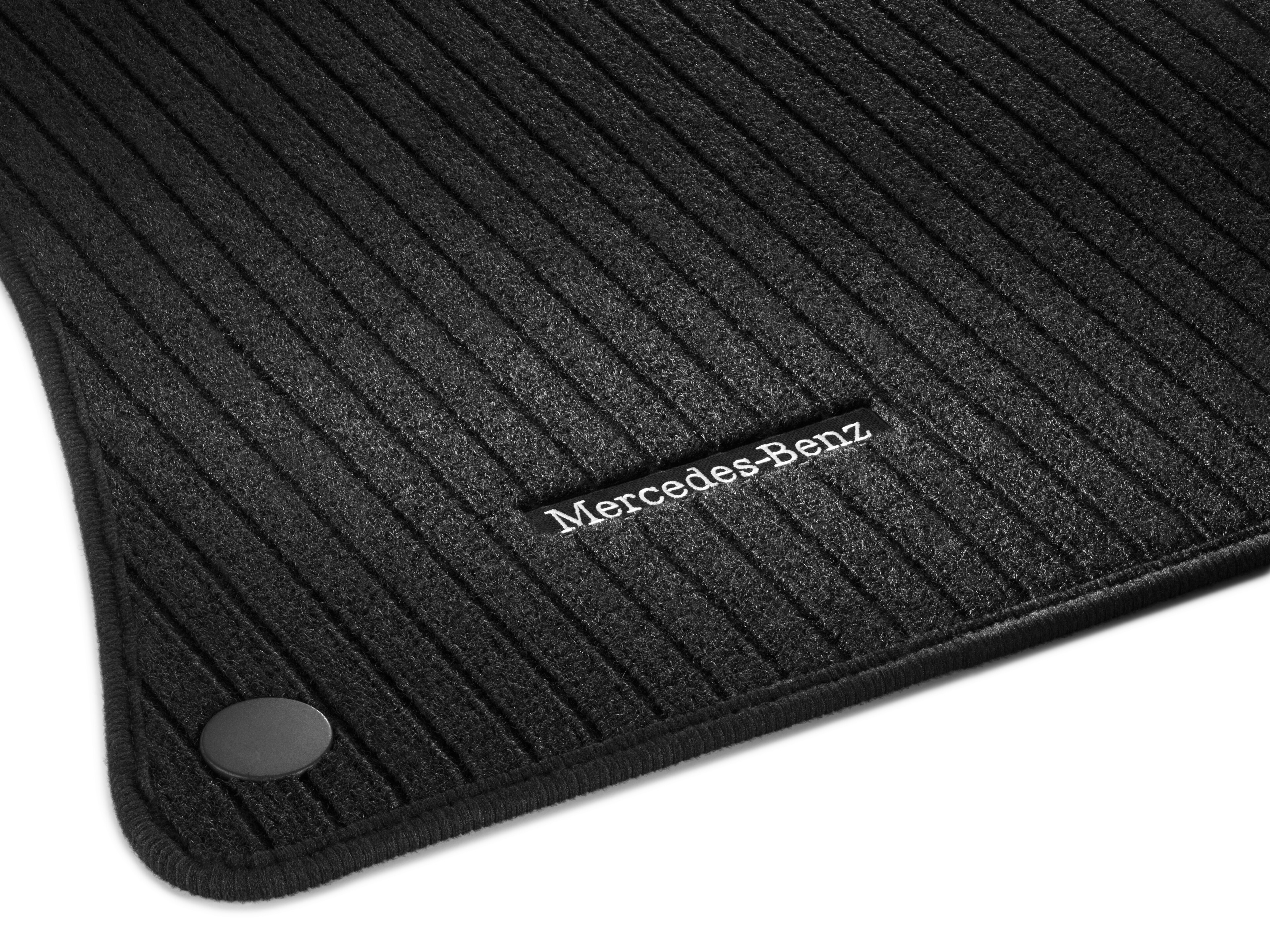 Ribbed mats, CLASSIC, Set, Set of 4 - RHD, black