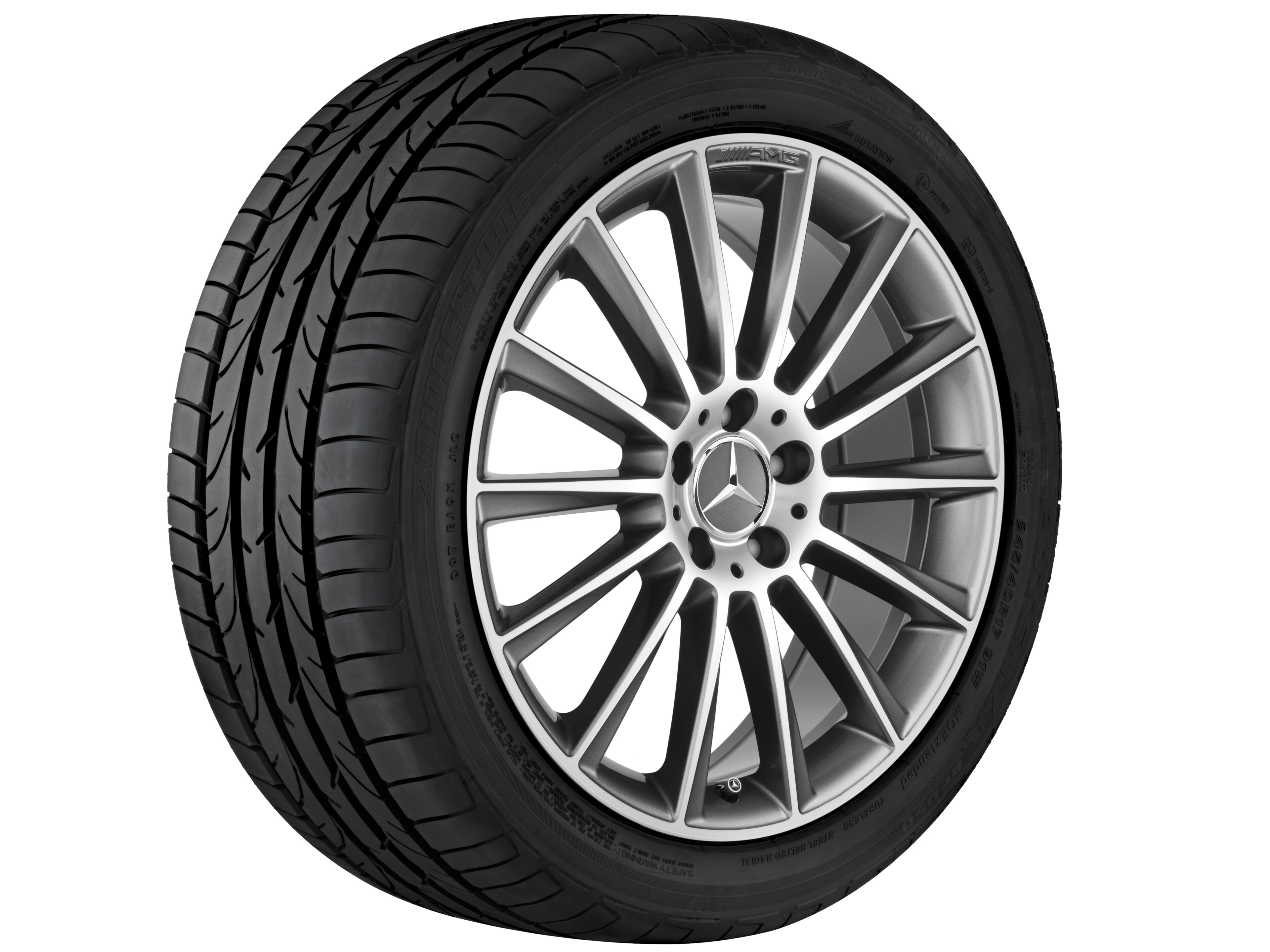 AMG multi-spoke wheel, 53.3 cm (21-inch) - 10 J x 21 ET 46, titanium grey, high-sheen