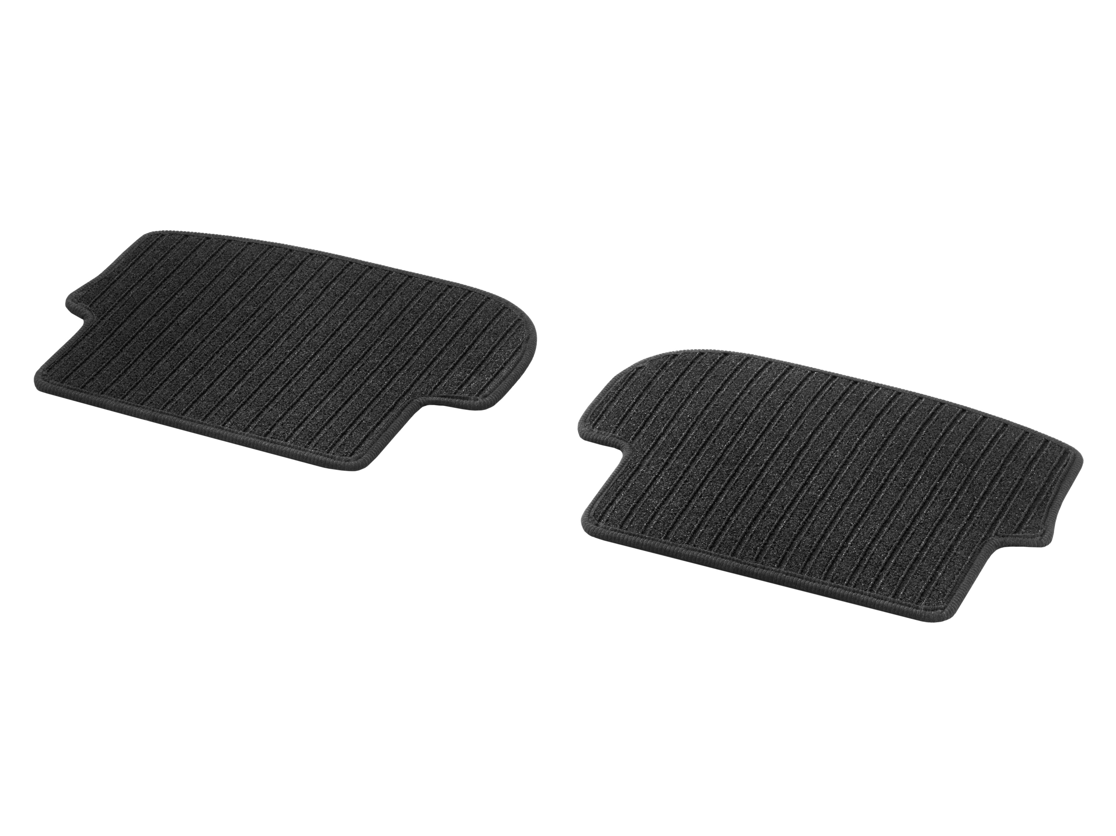 Ribbed mats, CLASSIC, Rear, Set of 2 - LHD/RHD, black, Black edging