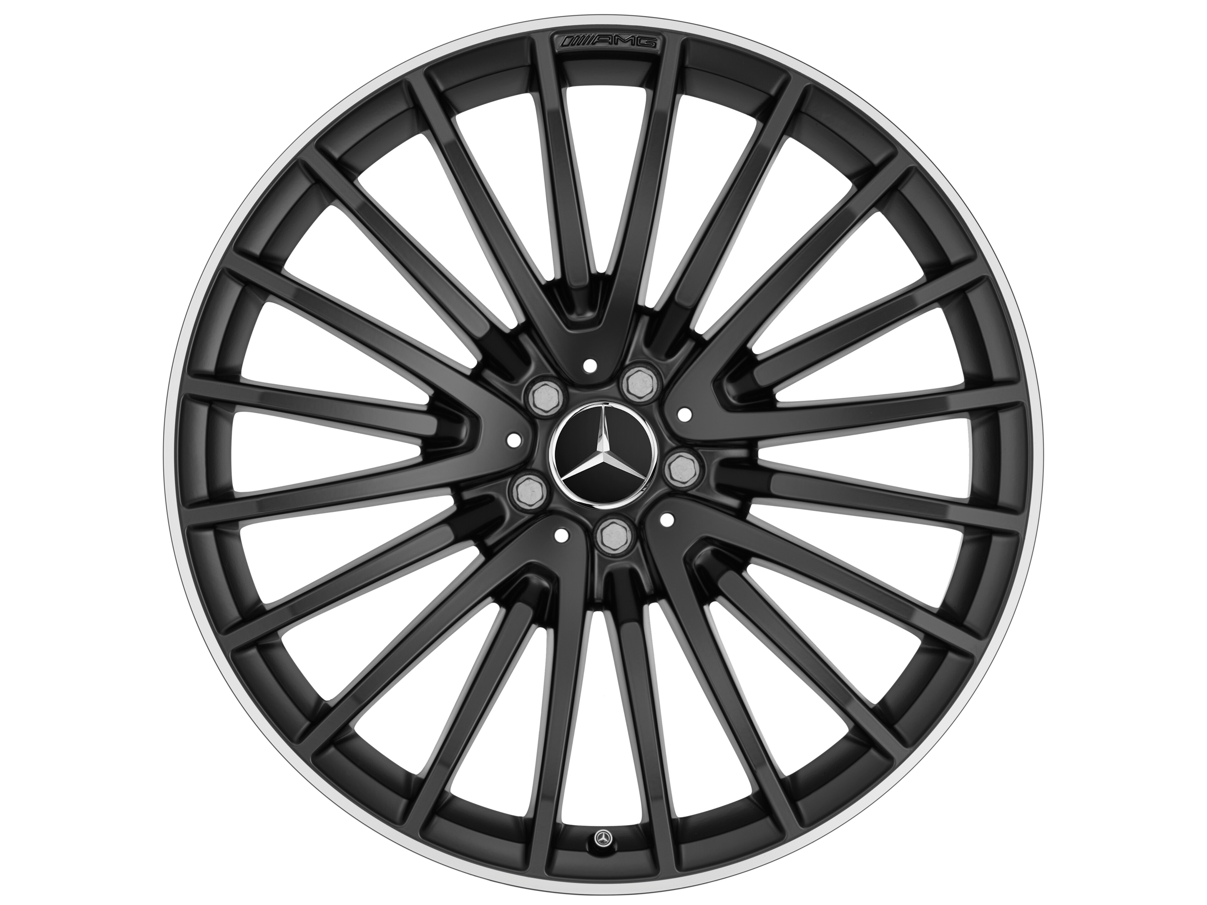 AMG multi-spoke wheel, 55.9 cm (22-inch), High-sheen rim flange - 10,5 J x 22 ET 45, matt black
