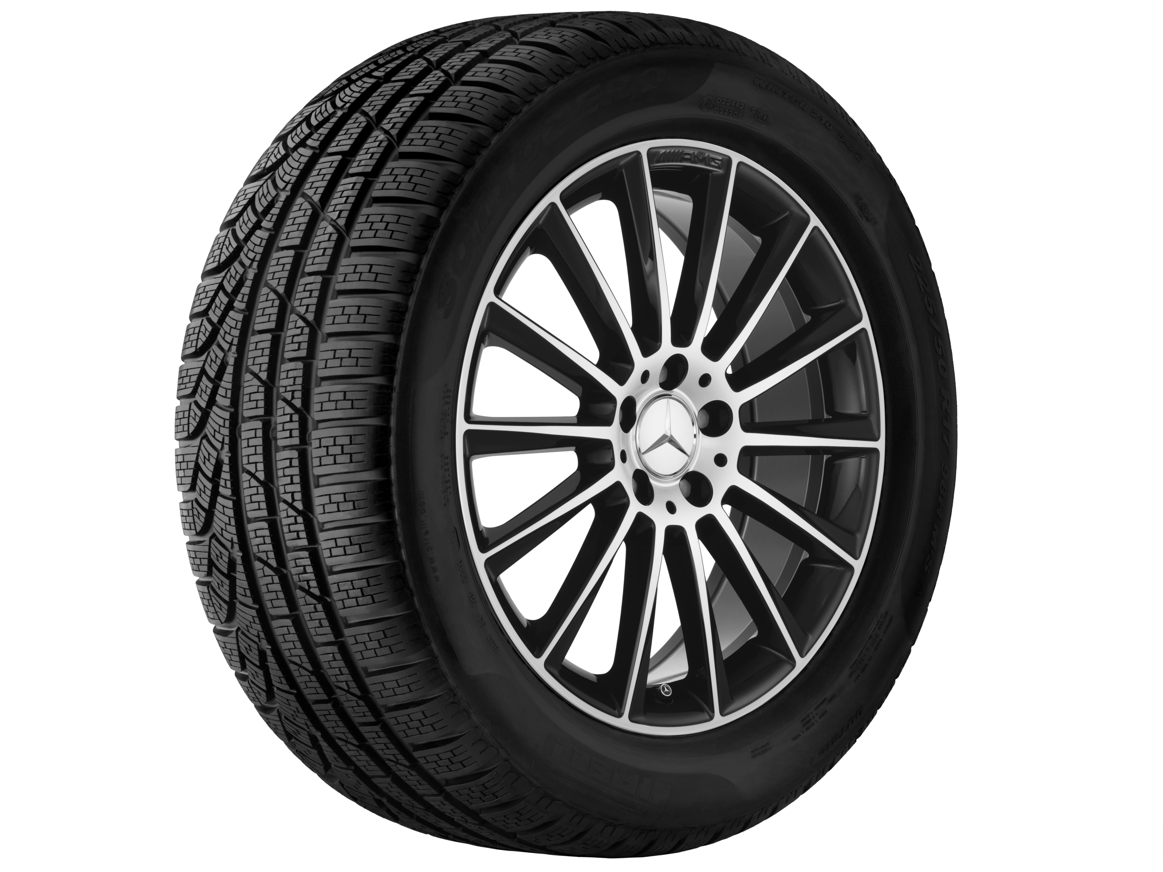 AMG multi-spoke wheel, 48.3 cm (19-inch) - 7,5 J x 19 ET 44, black, high-sheen