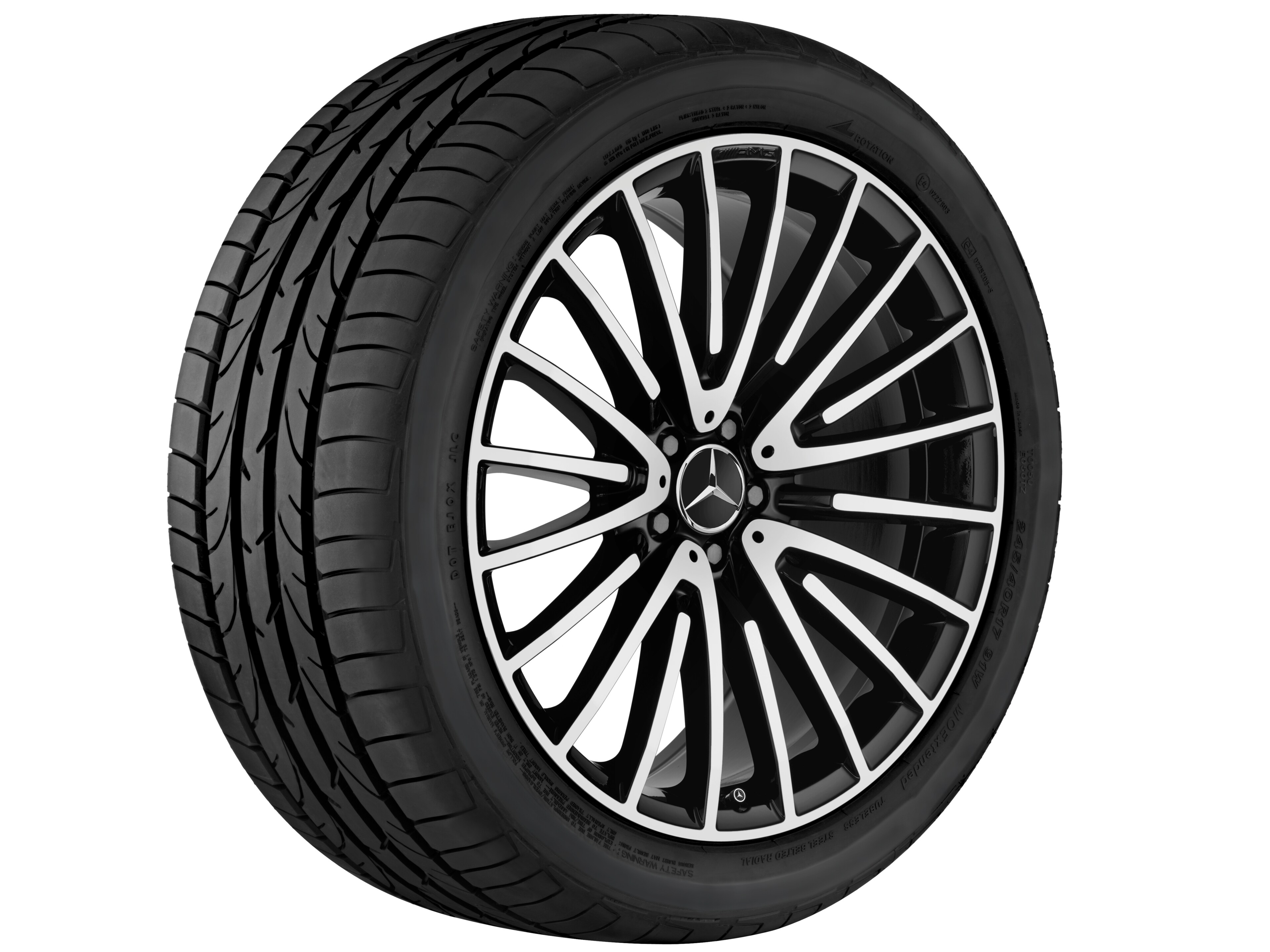 AMG multi-spoke wheel, 55.9 cm (22-inch) - 10,5 J x 22 ET 45, black, high-sheen