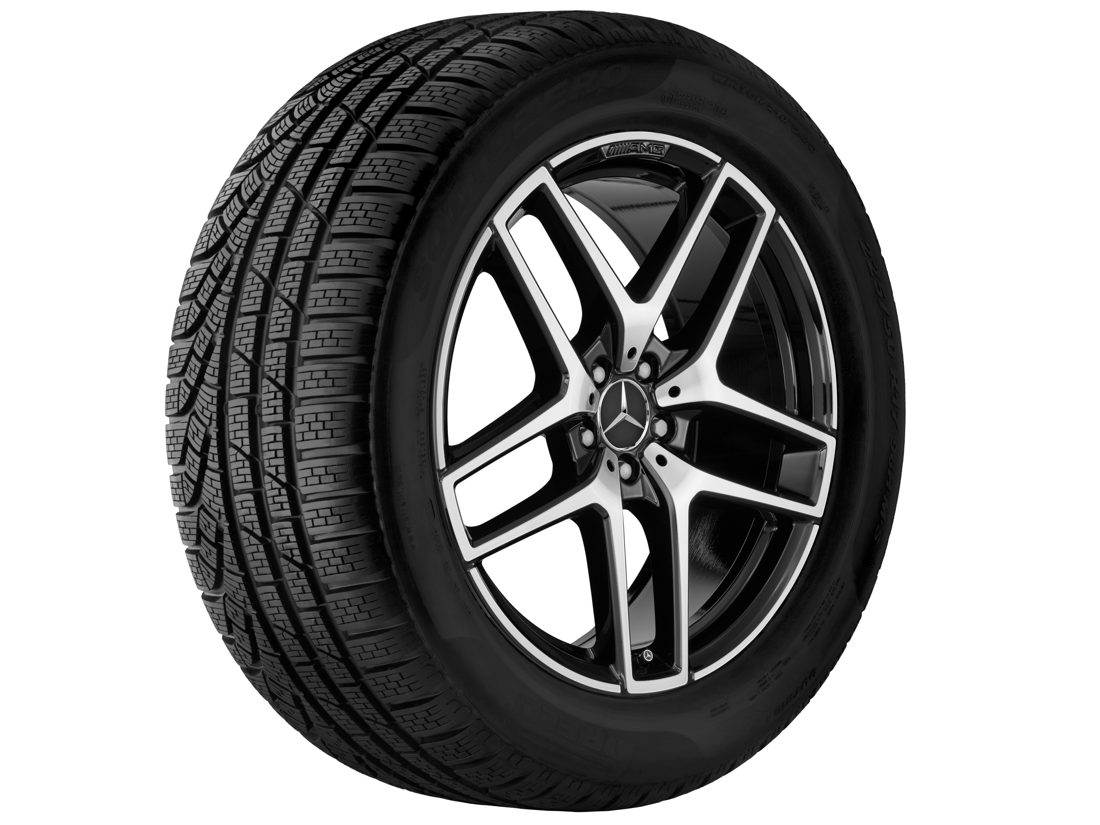 AMG 5-twin-spoke wheel, 53.3 cm (21-inch) - 10 J x 21 ET 52,5, black, high-sheen